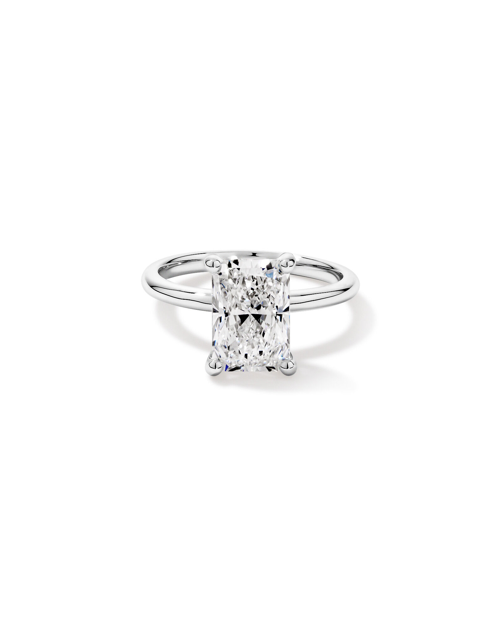 3.00 Carat TW Radiant Cut Laboratory-Grown Diamond Solitaire Engagement Ring in Platinum