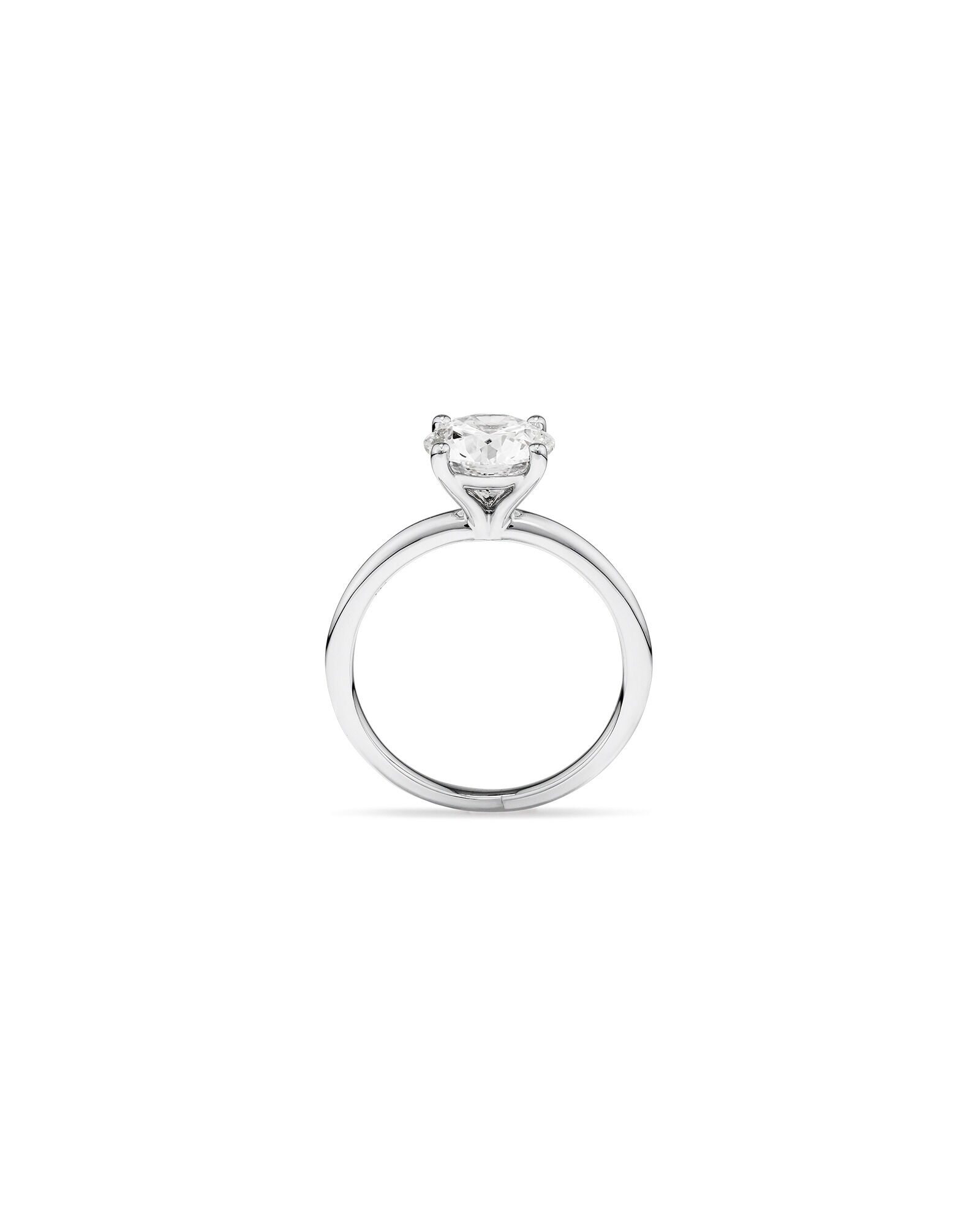 2 Carat TW Round Brilliant Laboratory-Grown Diamond Solitaire Engagement Ring in 14kt White Gold