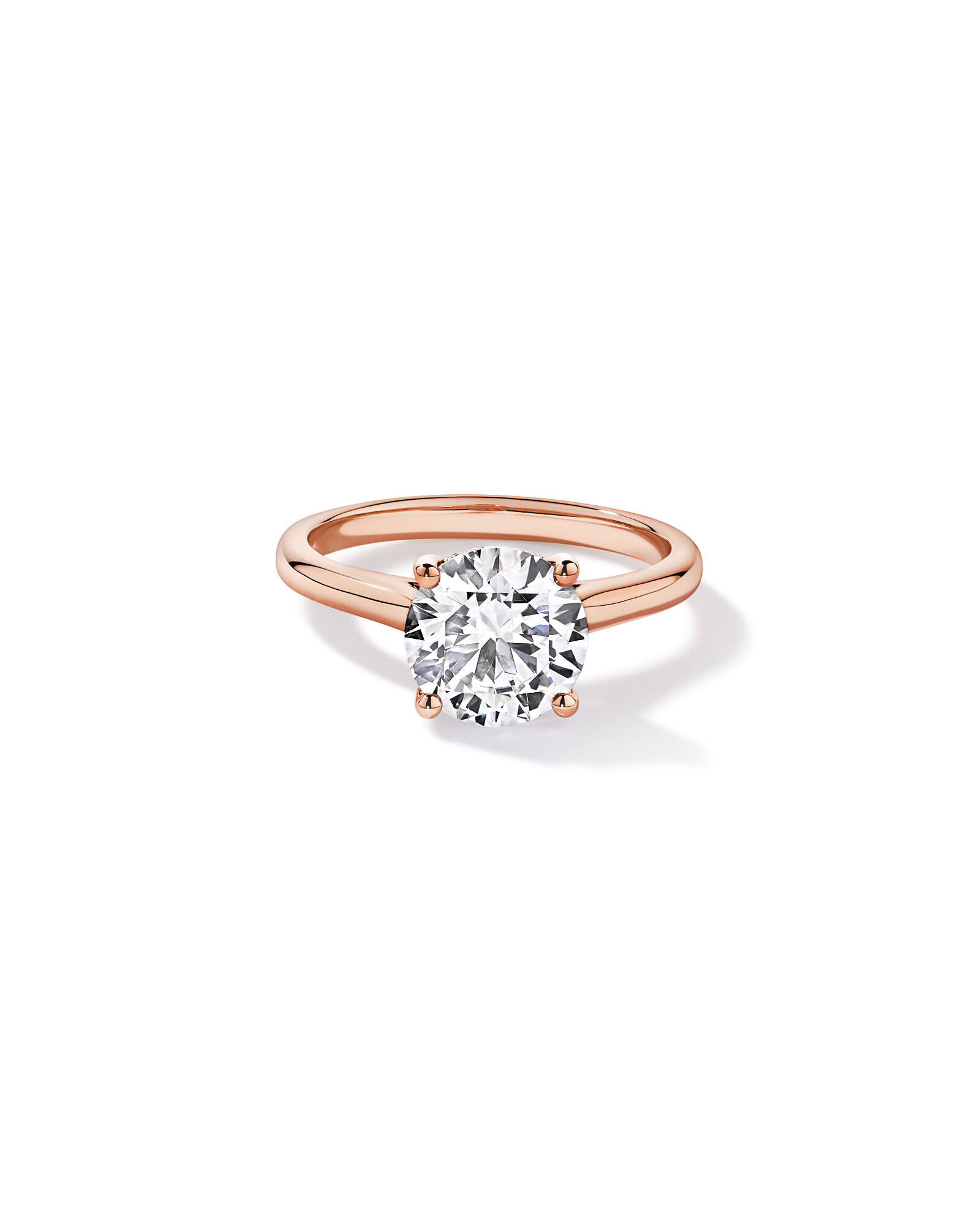 2.32TW Round Brilliant Laboratory-Grown Diamond Solitaire Ring in 14kt Rose Gold