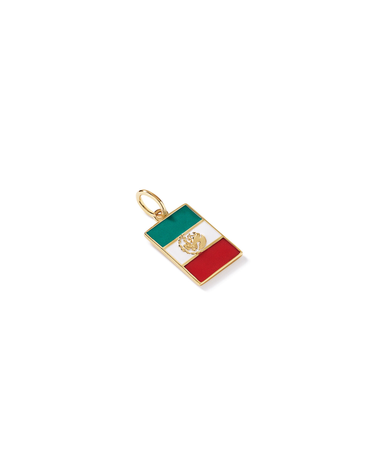 Pendentif du drapeau du Mexique en Vermeil 18Kt
