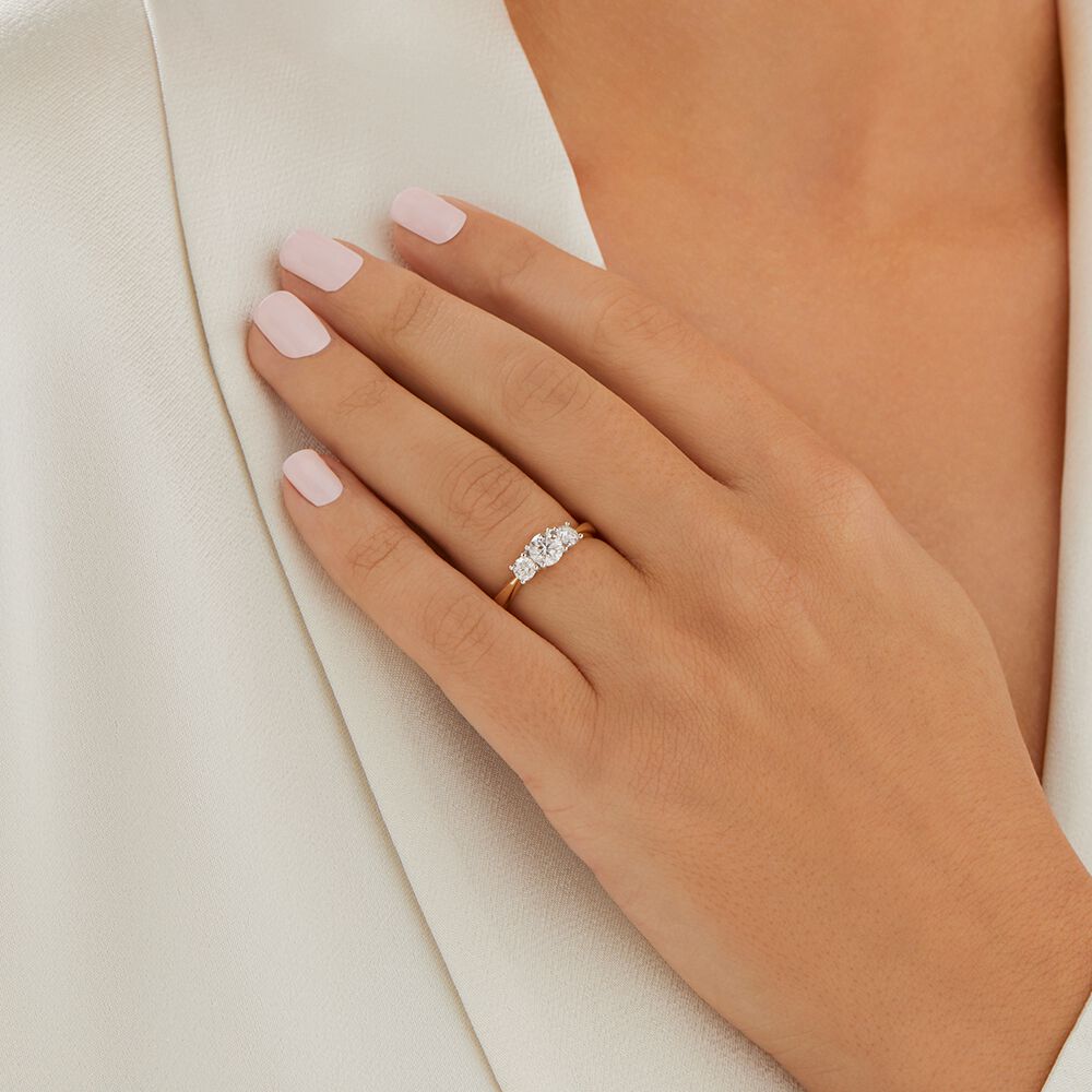 Engagement Ring with 1 Carat TW of Diamonds in 14kt Yellow/White Gold