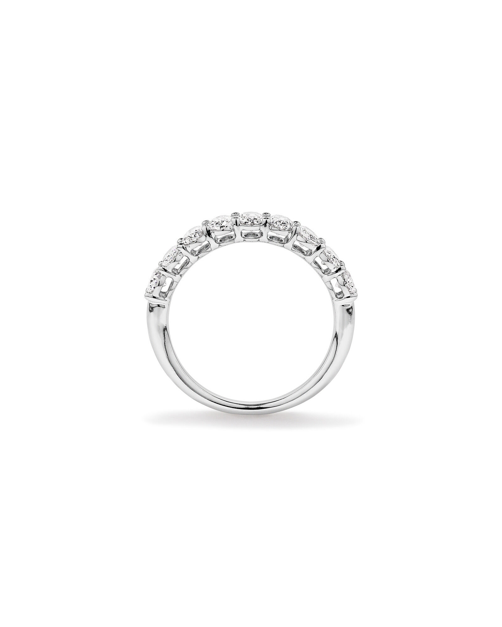 1.17 Carat TW Oval Laboratory-Grown Diamond Wedding Ring in 14kt White Gold