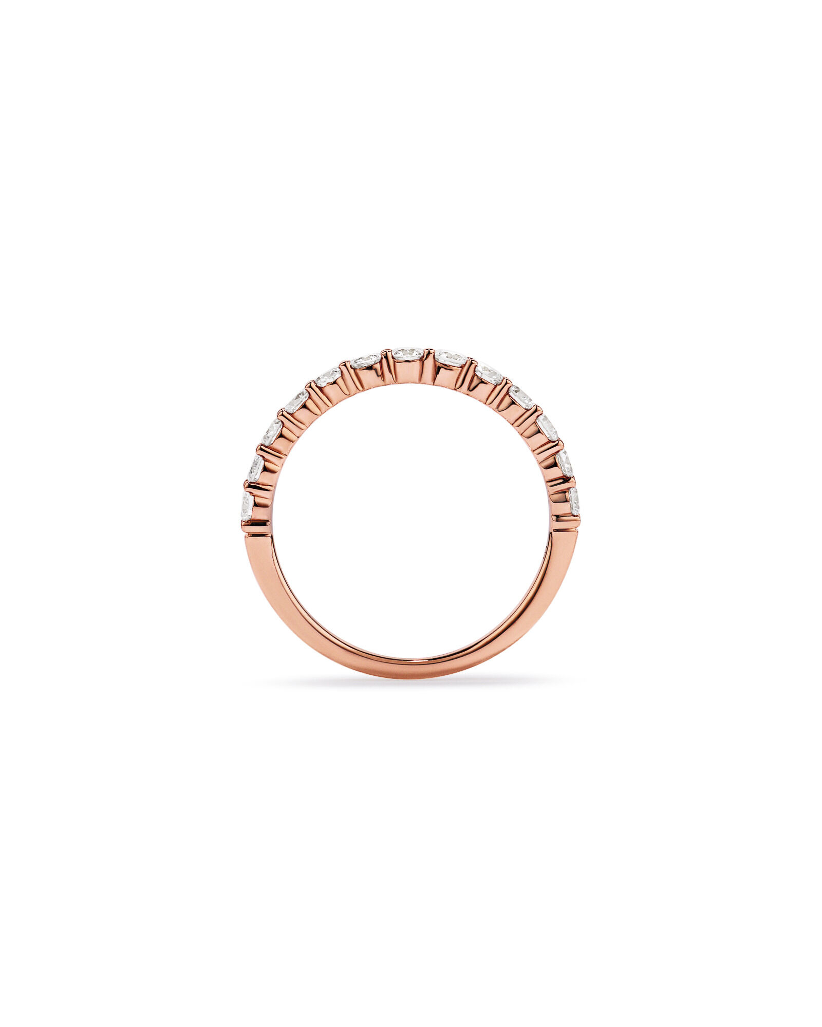 0.75 Carat TW Laboratory-Grown Diamond Wedding Band in 10kt Rose Gold