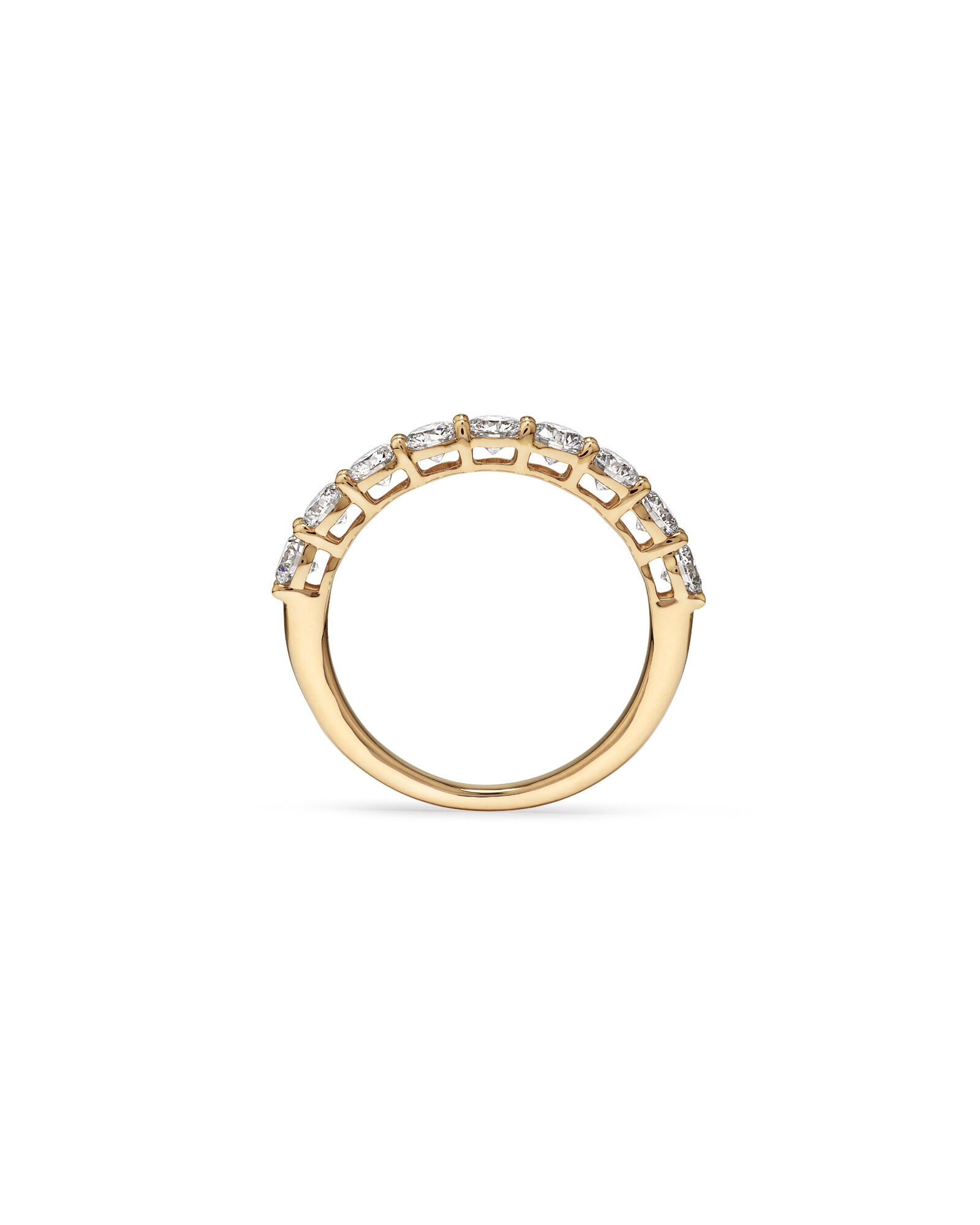 1.30 Carat TW Round Brilliant Laboratory-Grown Diamond Wedding Ring in 14kt Yellow Gold