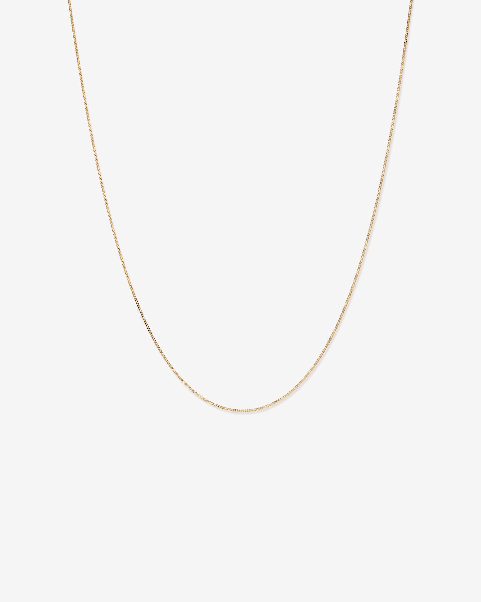 65cm (17") 1.05mm Width Solid Diamond Cut Curb Chain in 10kt Yellow Gold