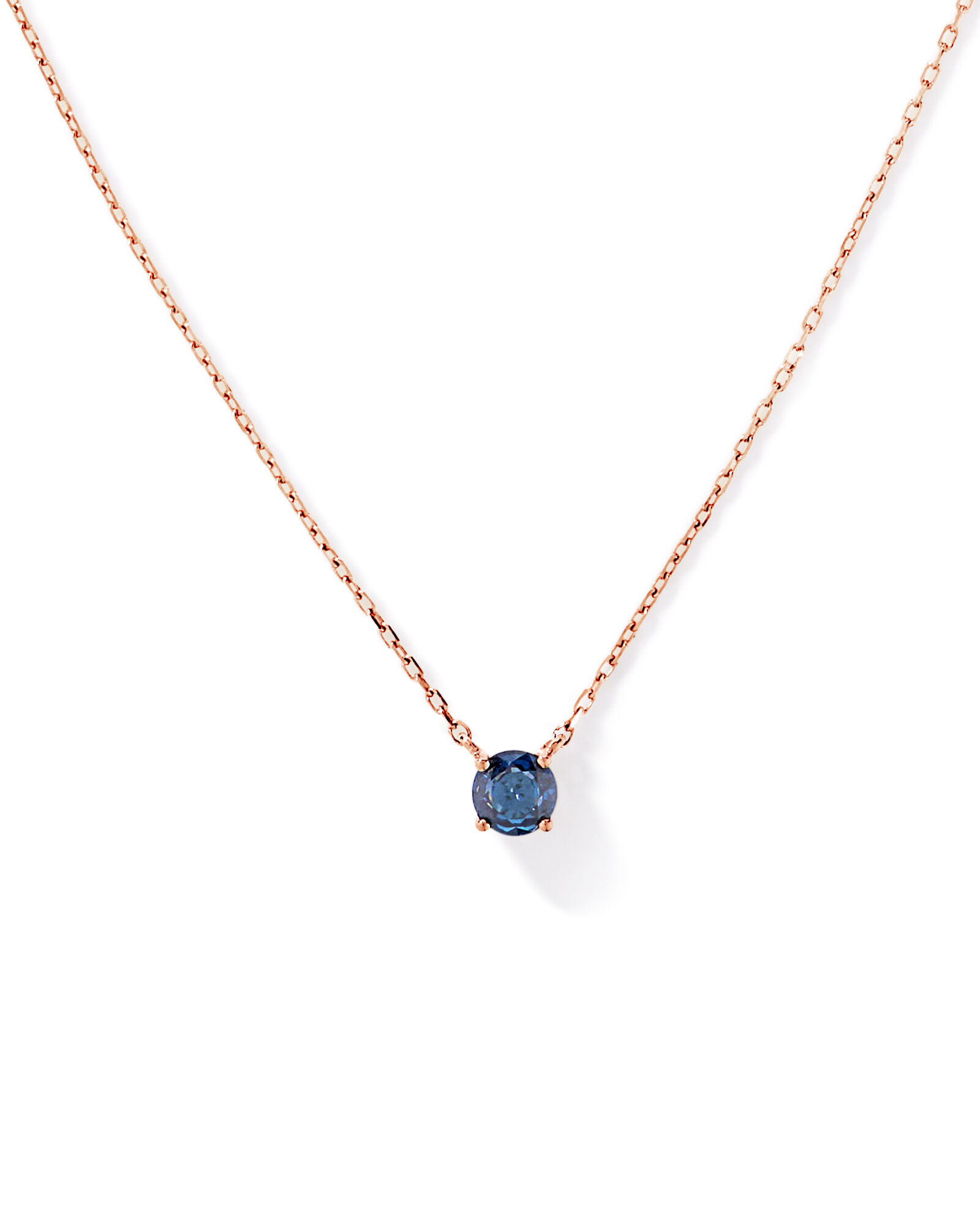 Collier australien saphir taille ronde en or rose 10 carats