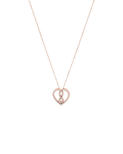 Small Infinitas Pendant with 1/4 Carat TW of Diamonds in 10kt Rose Gold