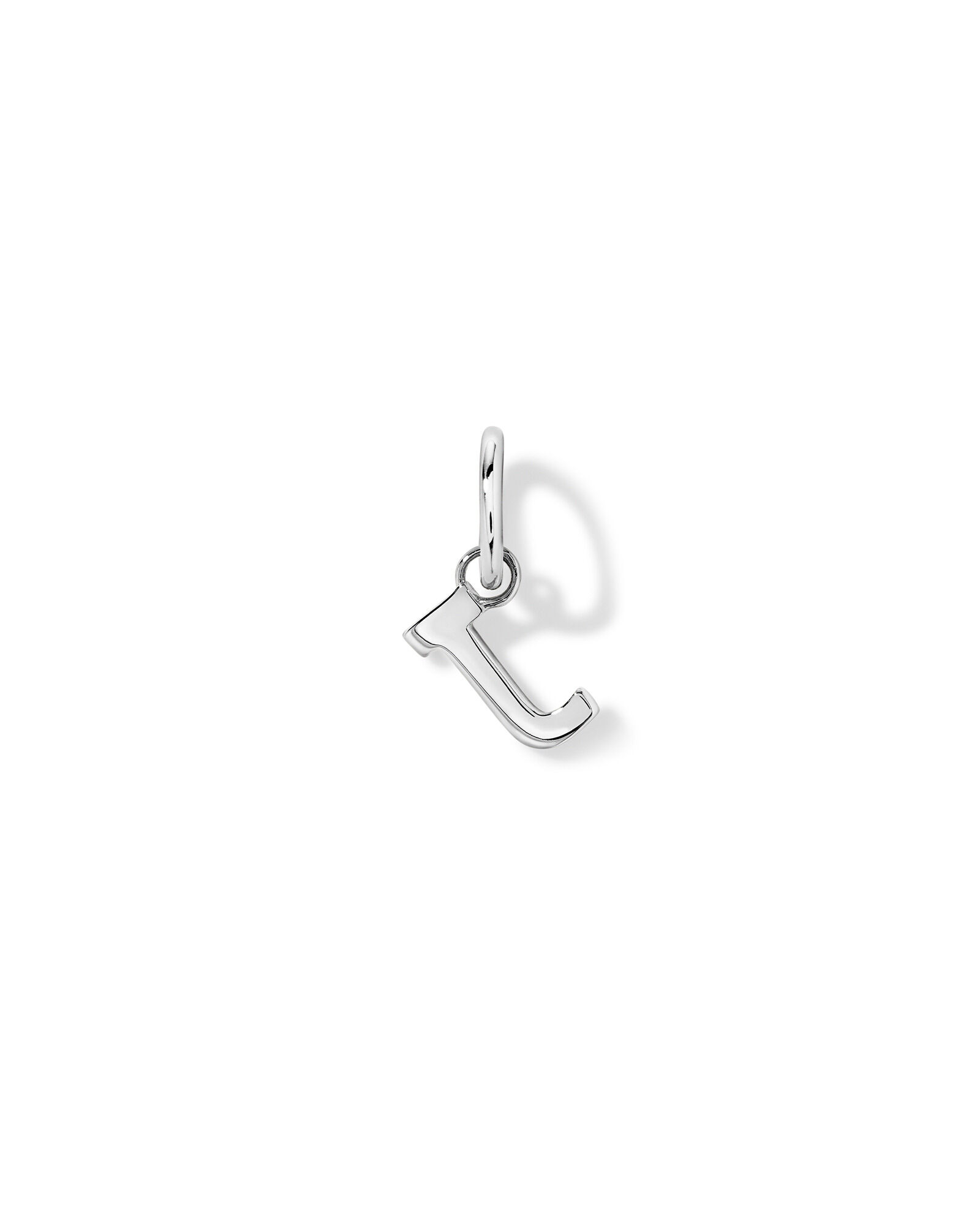 Letter J Initial Pendant in Sterling Silver