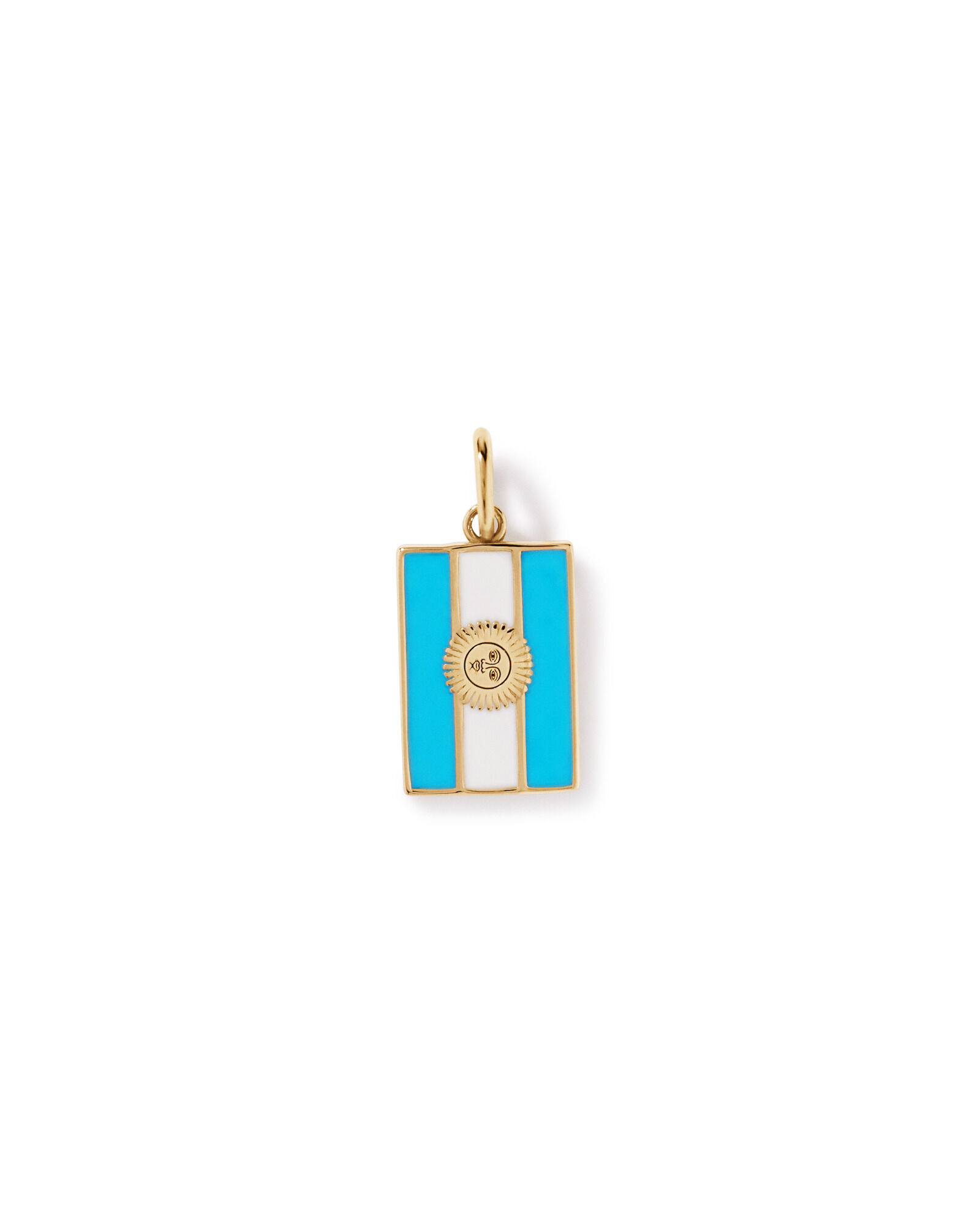 Pendentif du drapeau argentin en vermeil 18Kt