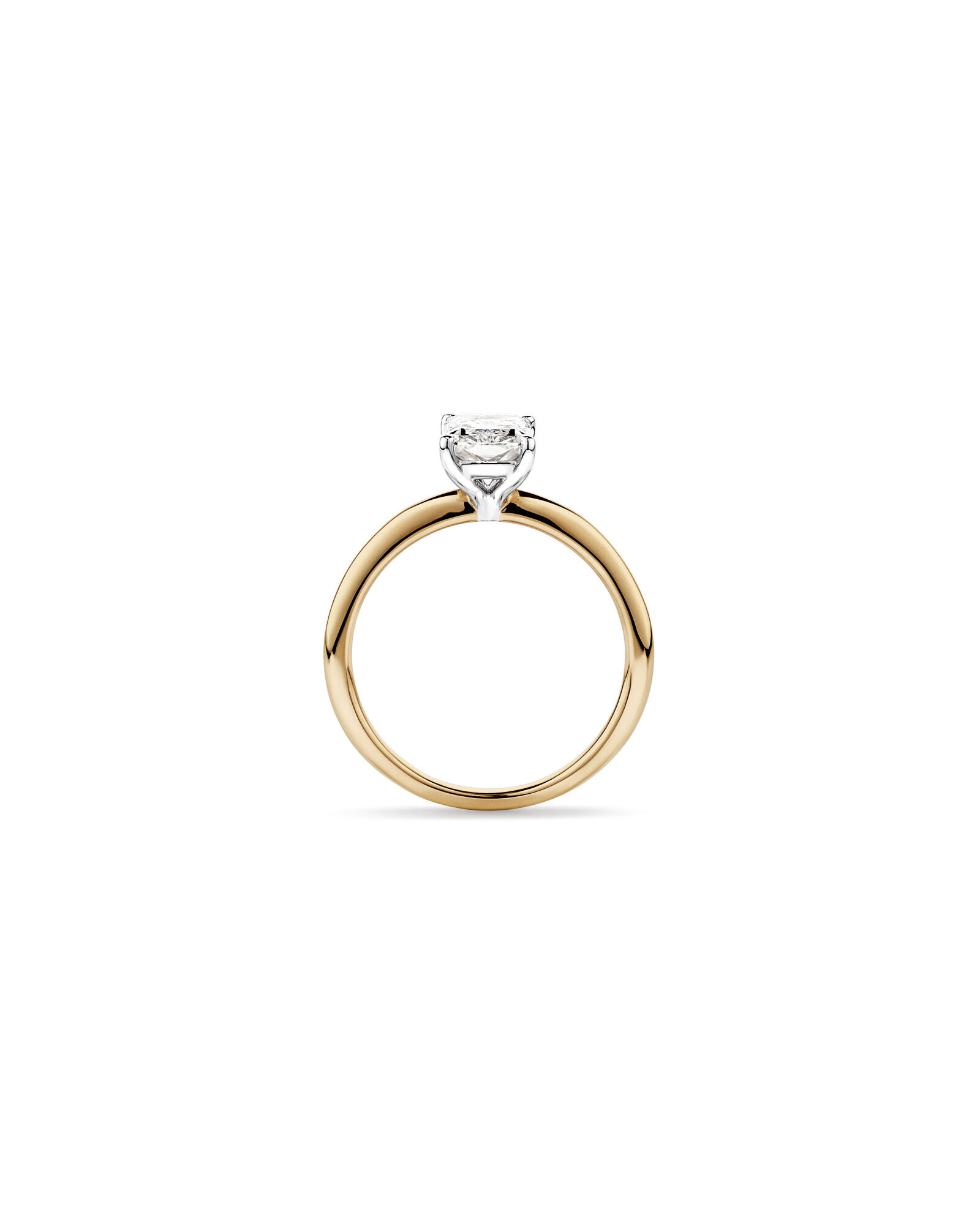 1.25 Carat TW Radiant Laboratory-Grown Diamond Solitaire Engagement Ring in 14kt Yellow and White Gold