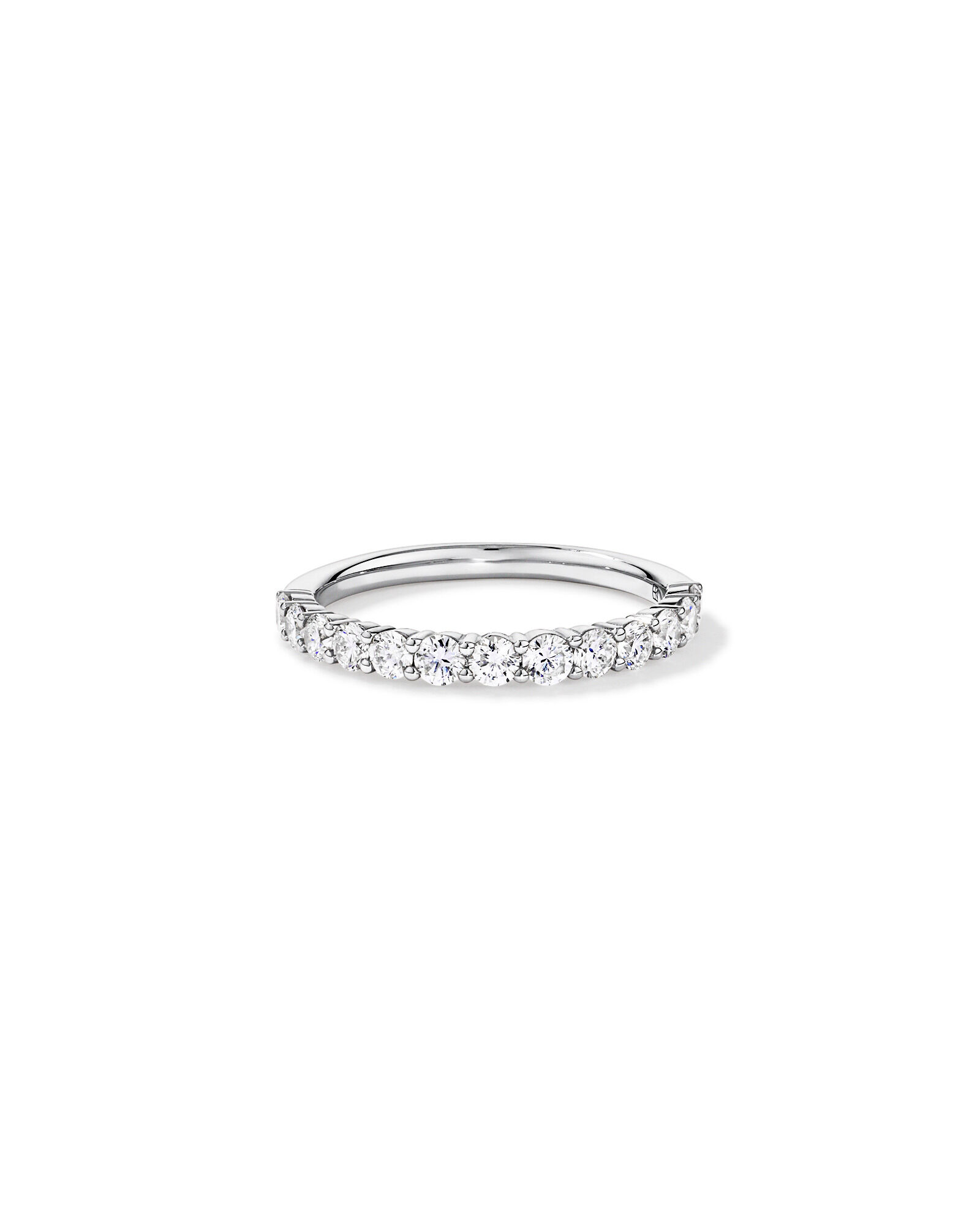 0.75 Carat TW Laboratory-Grown Diamond Wedding Band in 10kt White Gold
