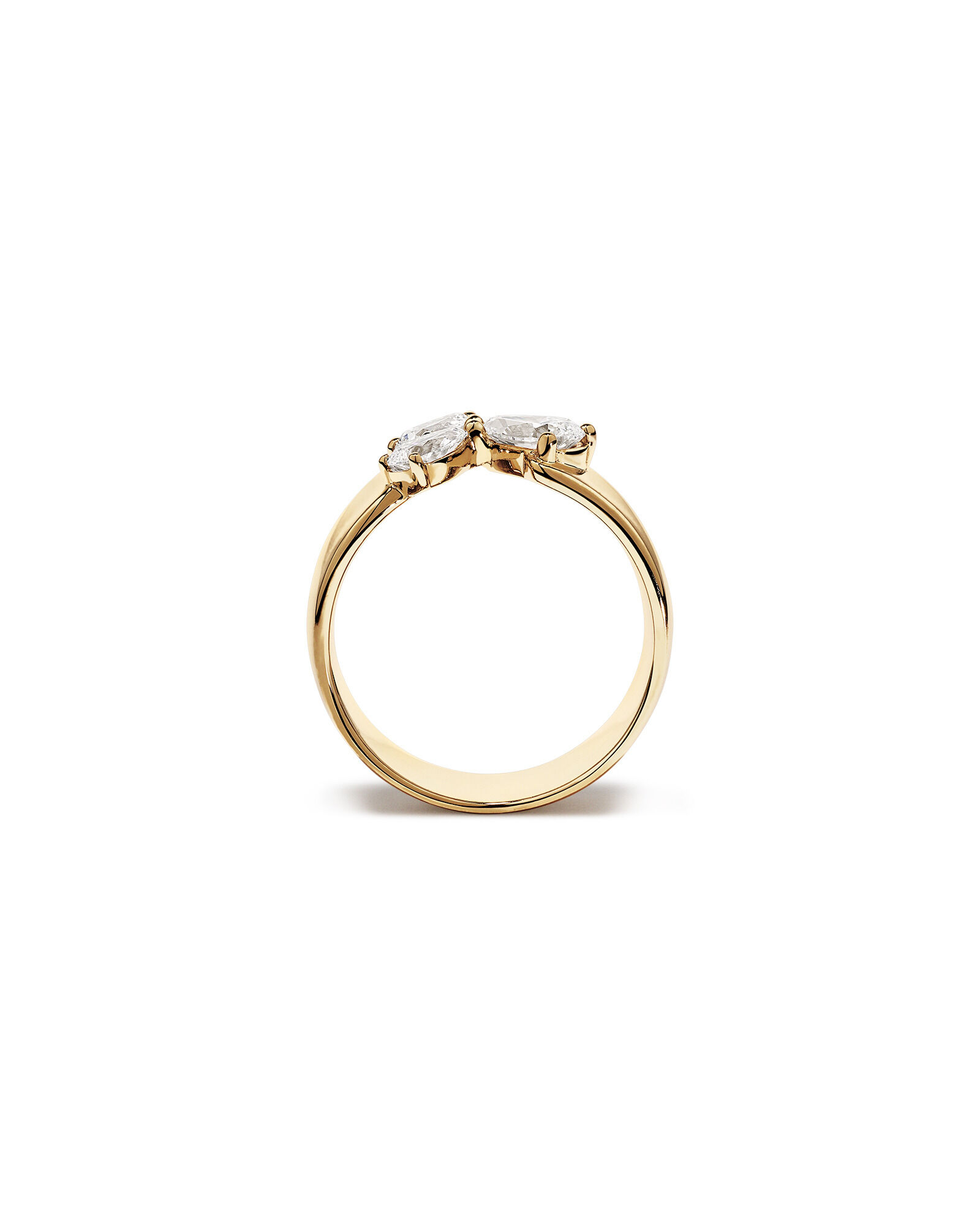1.00 Carat TW Laboratory-Grown Diamond Pear Ring in 10kt Yellow Gold