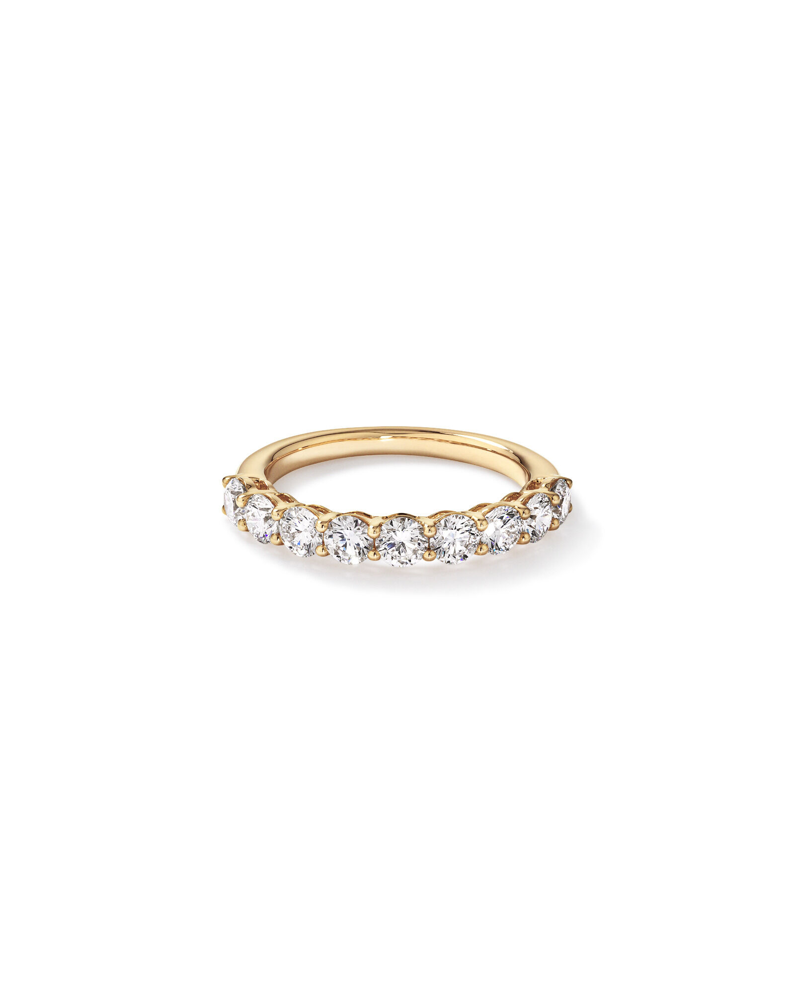 1.30 Carat TW Round Brilliant Laboratory-Grown Diamond Wedding Ring in 14kt Yellow Gold