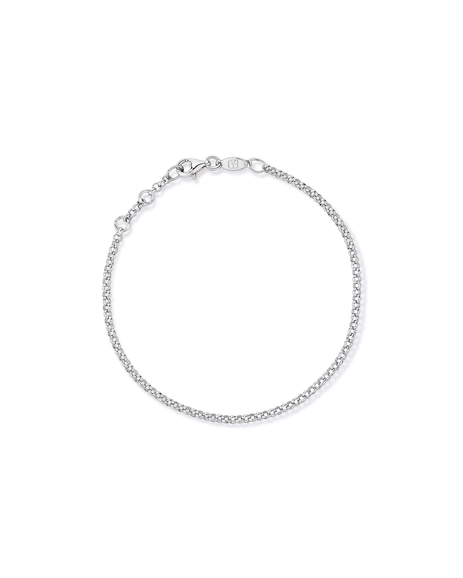 Oval Belcher Bracelet in Sterling Silver