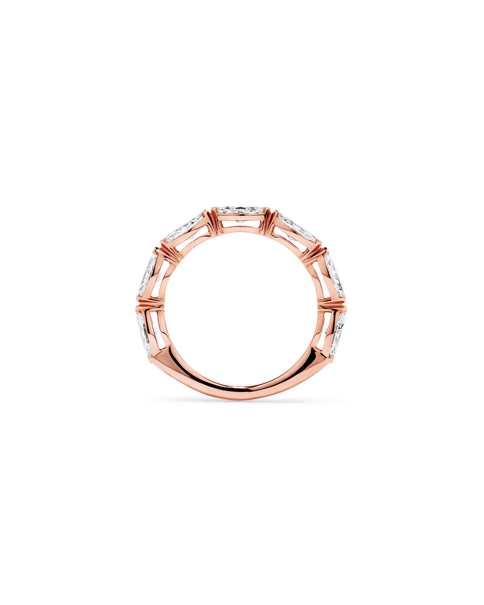 1.40 Carat TW East-West Marquise Laboratory-Grown Diamond Wedding Ring in 14kt Rose Gold