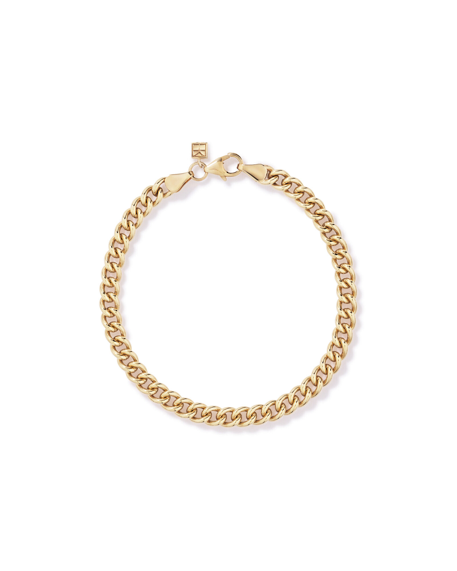 19cm (8") Round Curb Chain in 18kt Vermeil