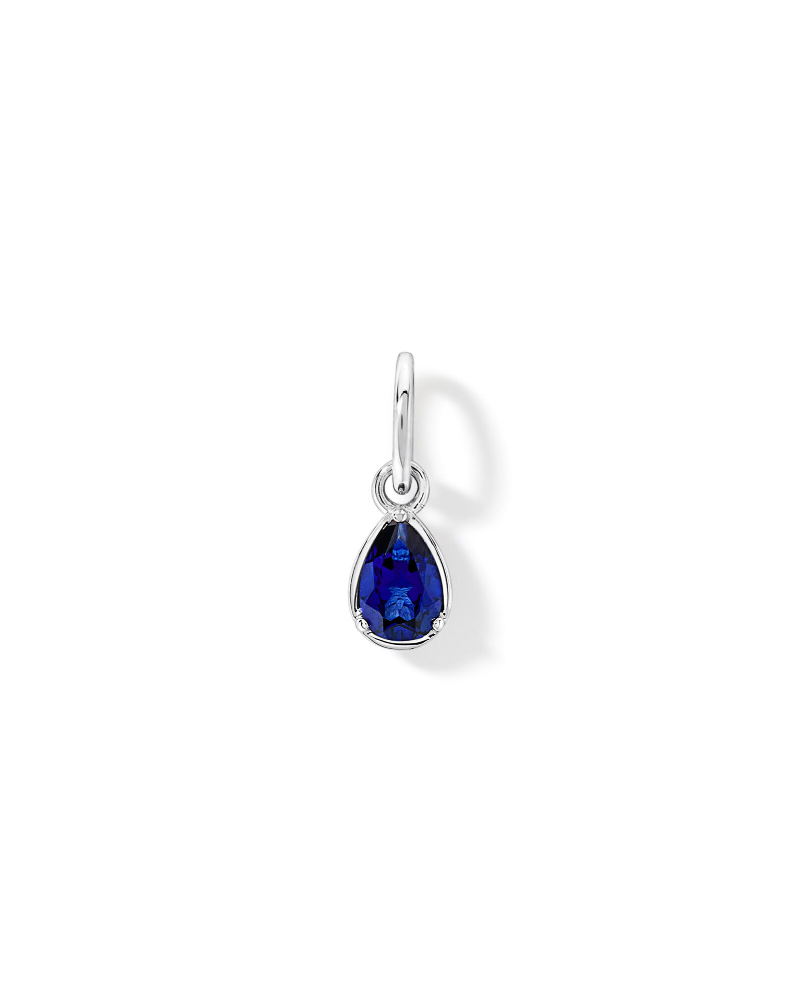 Pendentif en saphir taill&eacute; par la poire en argent sterling