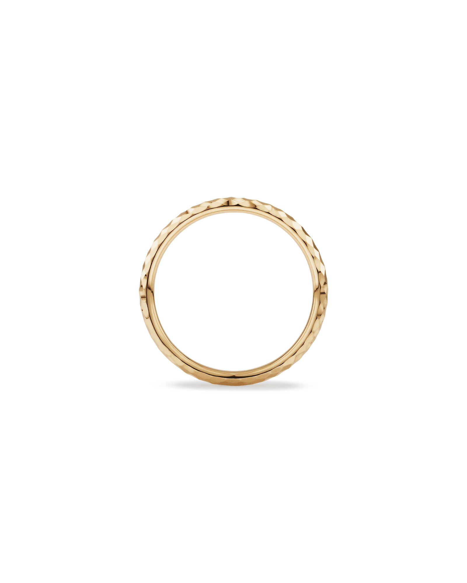 Hammered Finish Ring in 10kt Yellow Gold