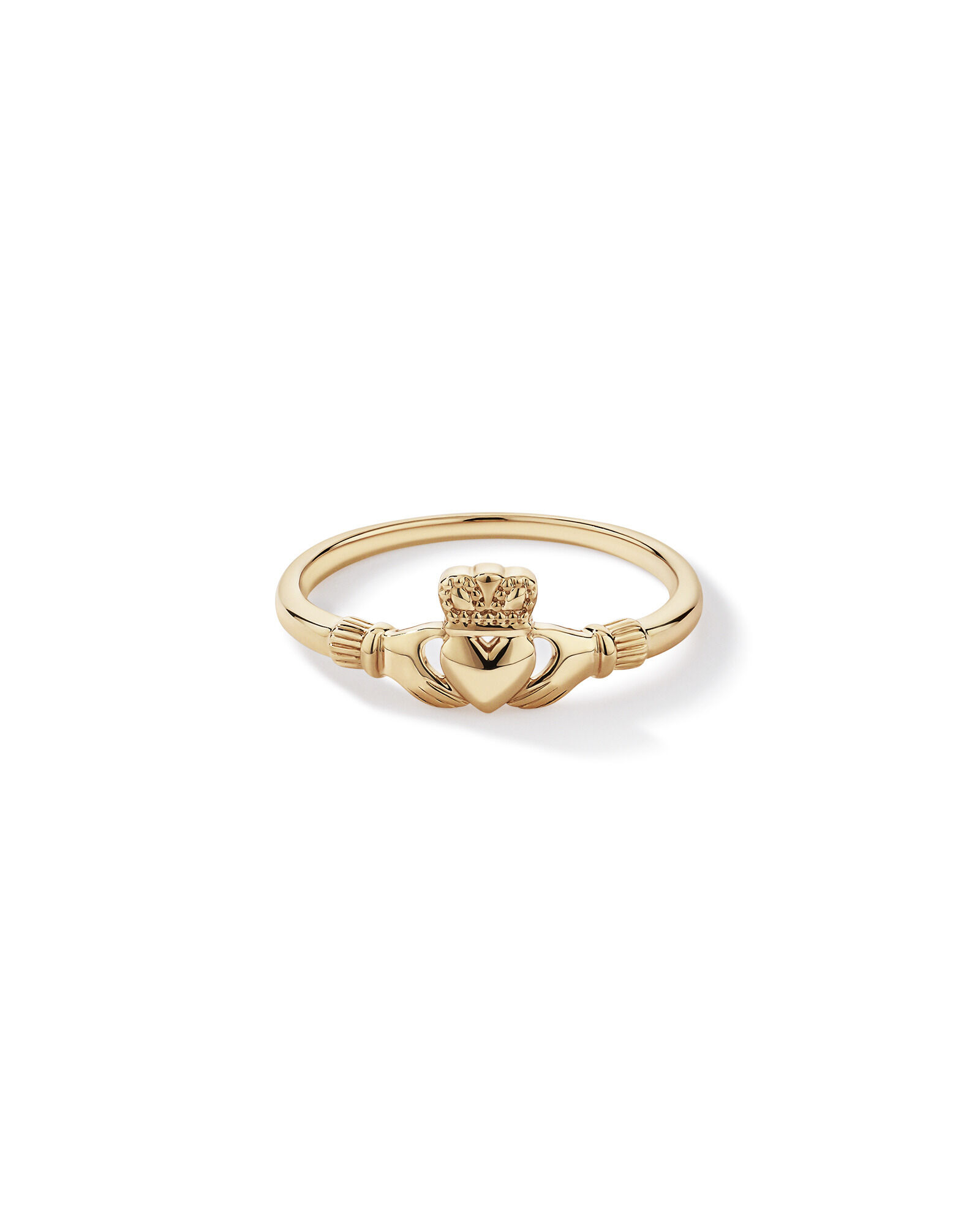 Petite Claddagh Ring in 10kt Yellow Gold