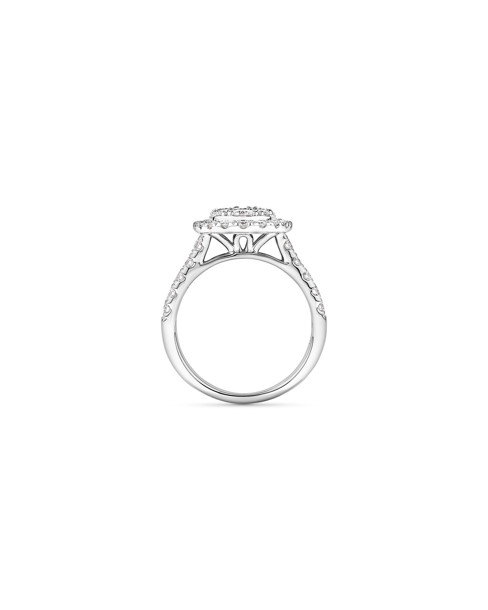 2.00TW Round Brilliant Laboratory-Grown Diamond Cluster Ring in 10kt Rose Gold