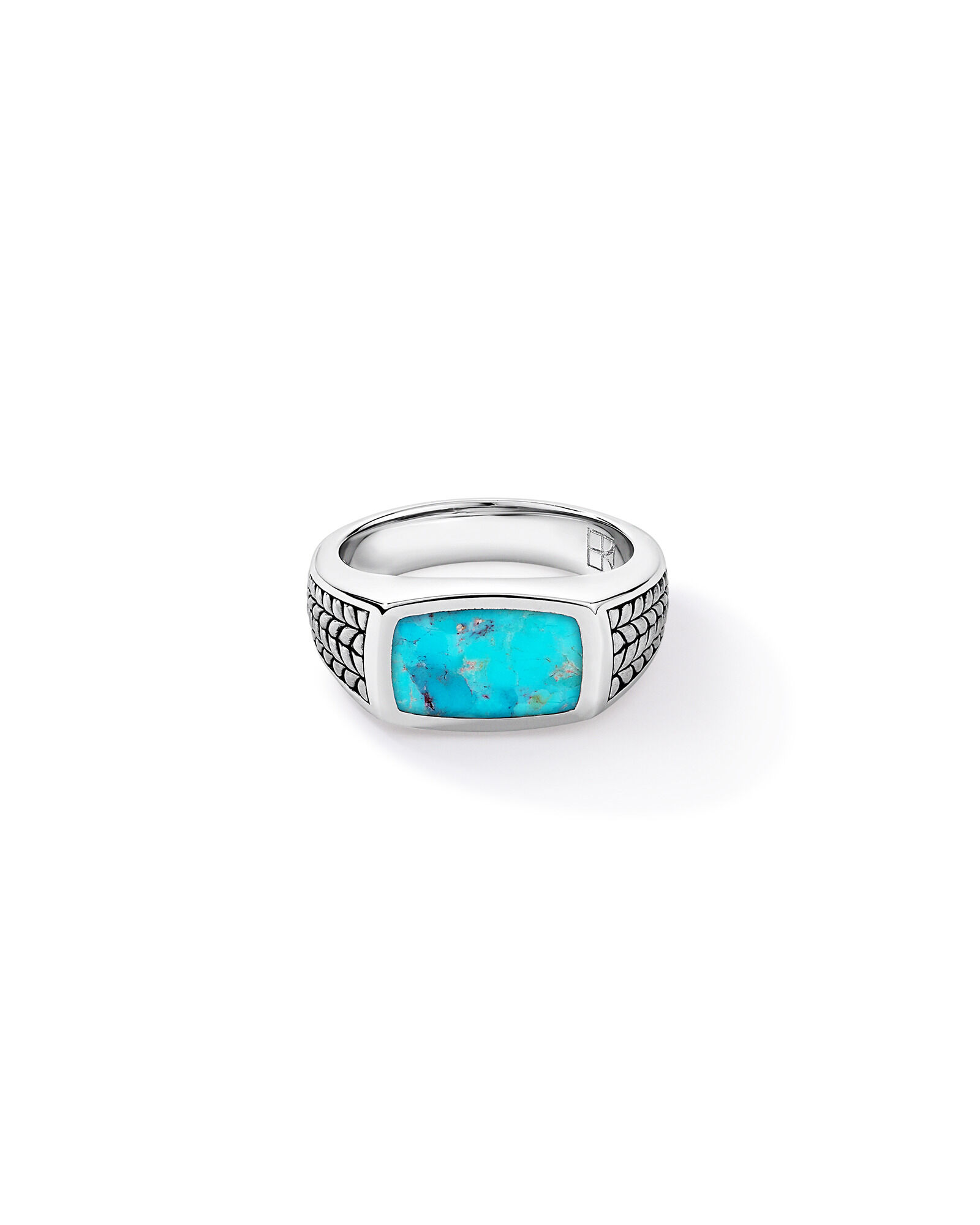 Turquoise Signet Ring in Sterling Silver