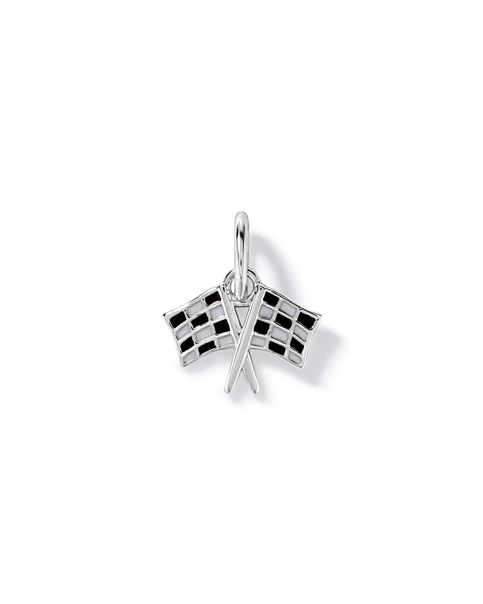 Pendentif drapeaux de course en argent sterling