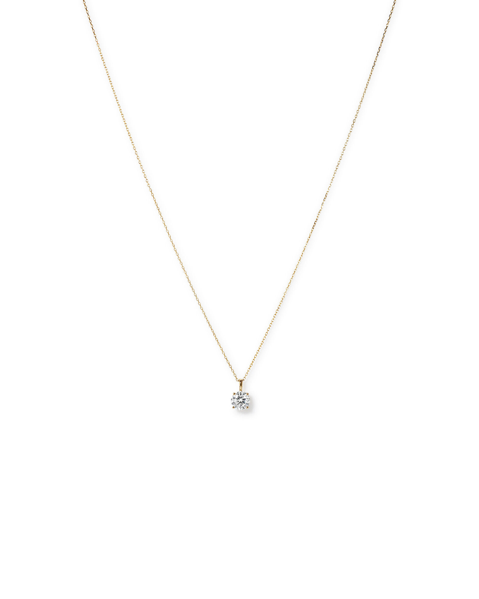 1.00 Carat TW Diamond Solitaire Pendant in 18kt Yellow Gold