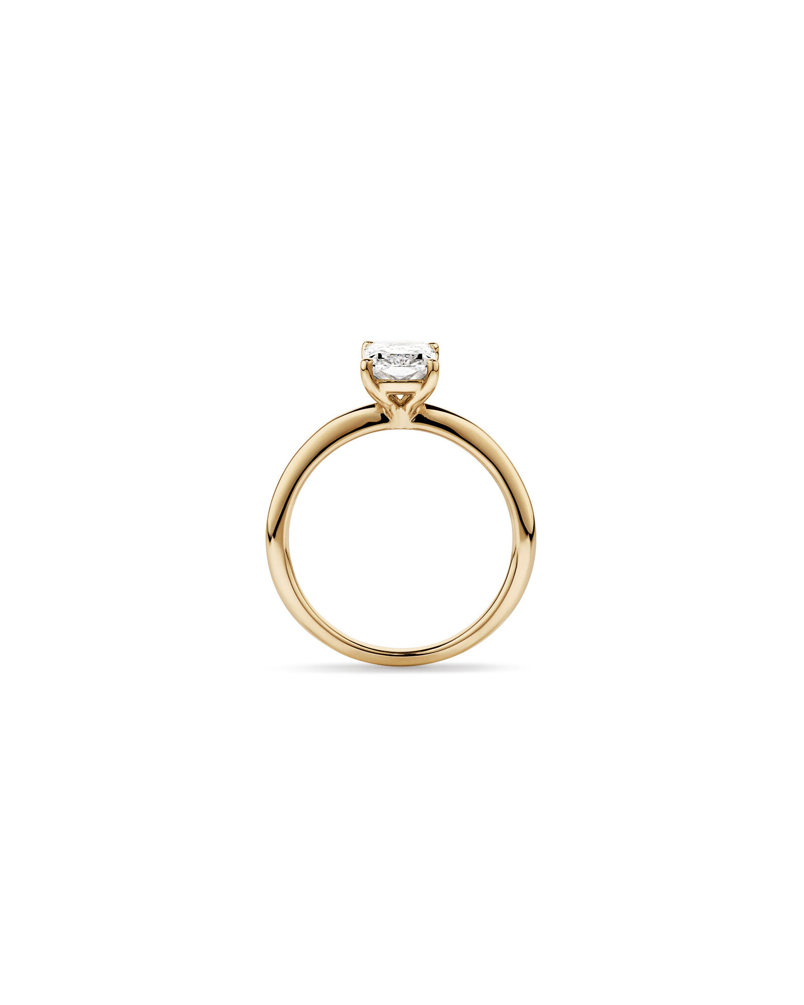 1.25 Carat TW Radiant Laboratory-Grown Diamond Solitaire Engagement Ring in 14kt Yellow Gold