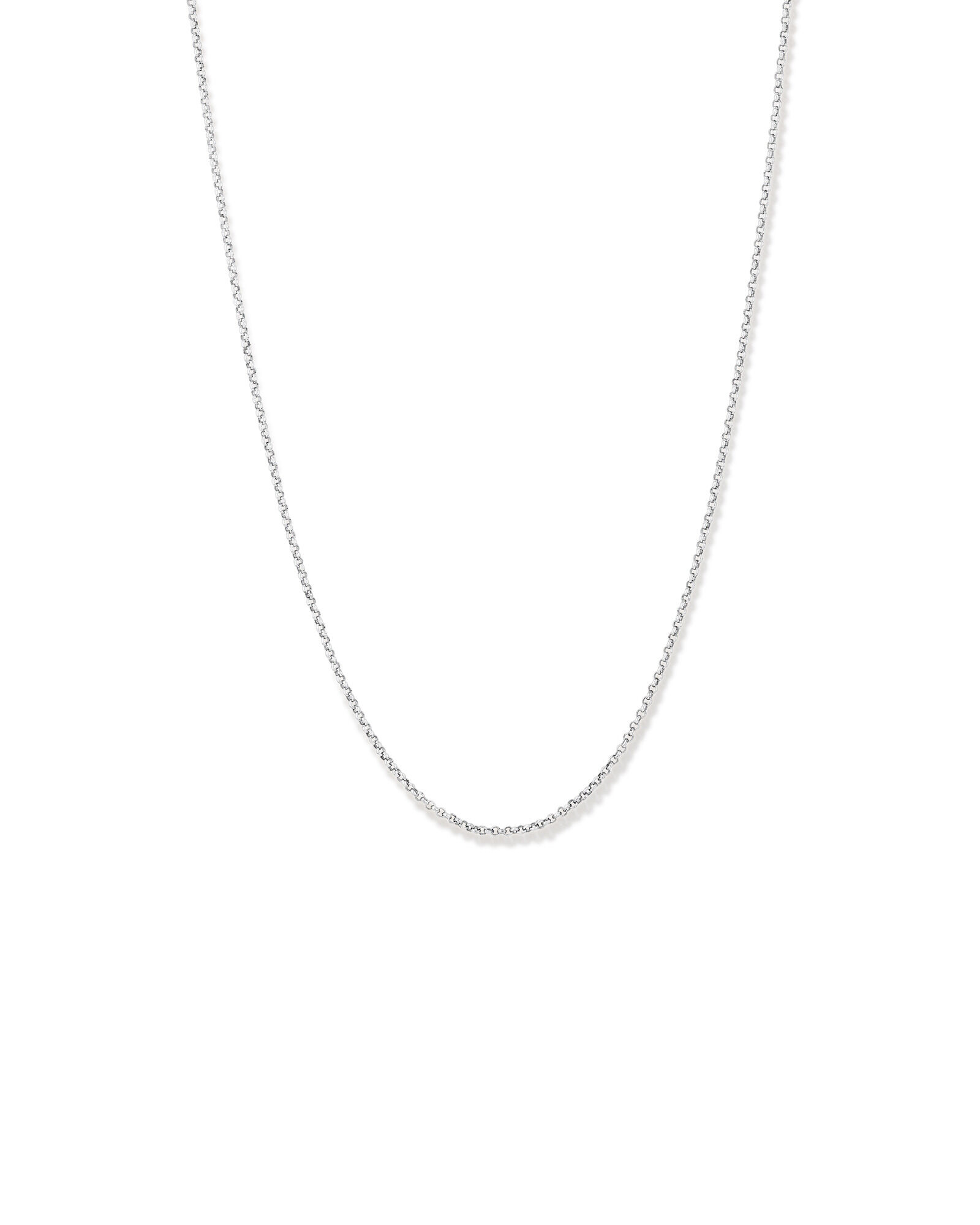 50cm (20") 2mm-2.5mm Width Belcher Chain in Sterling Silver