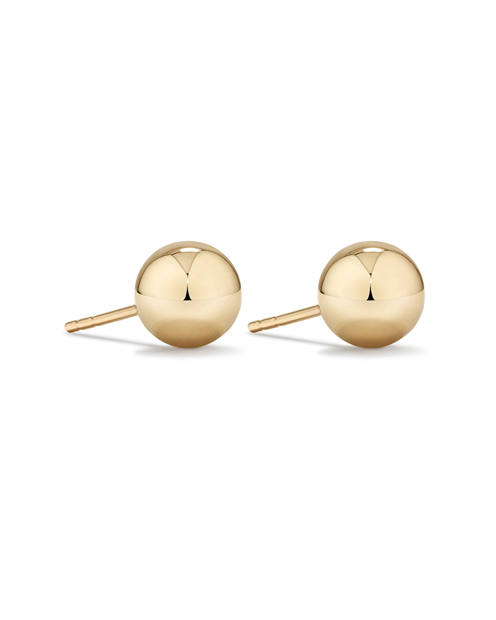 Boutons d'oreilles &agrave; bille de 7 mm en or jaune 10 K