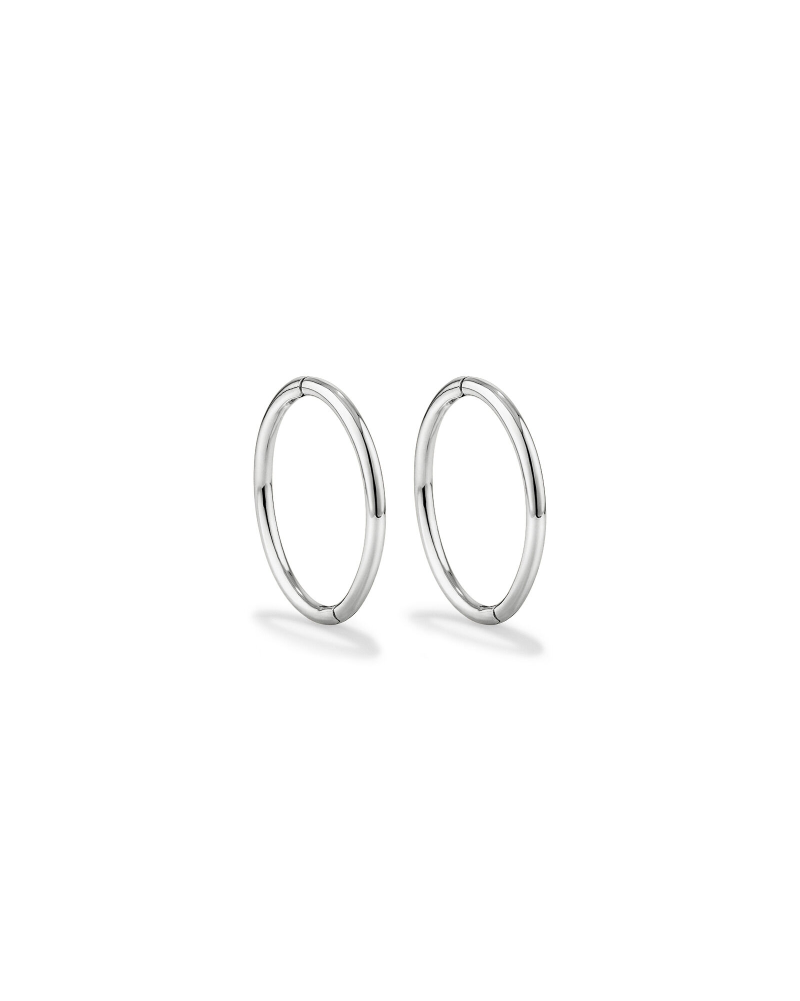 12mm Sleeper Earrings in 10kt White Gold