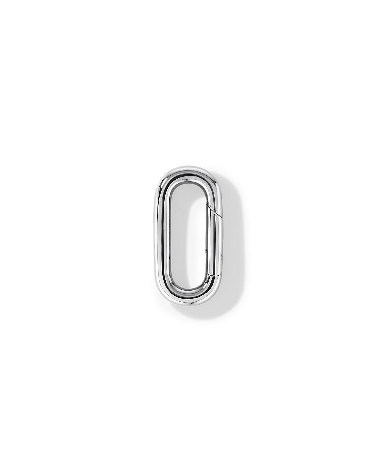 Polished Paperclip Pendant Connector in Sterling Silver