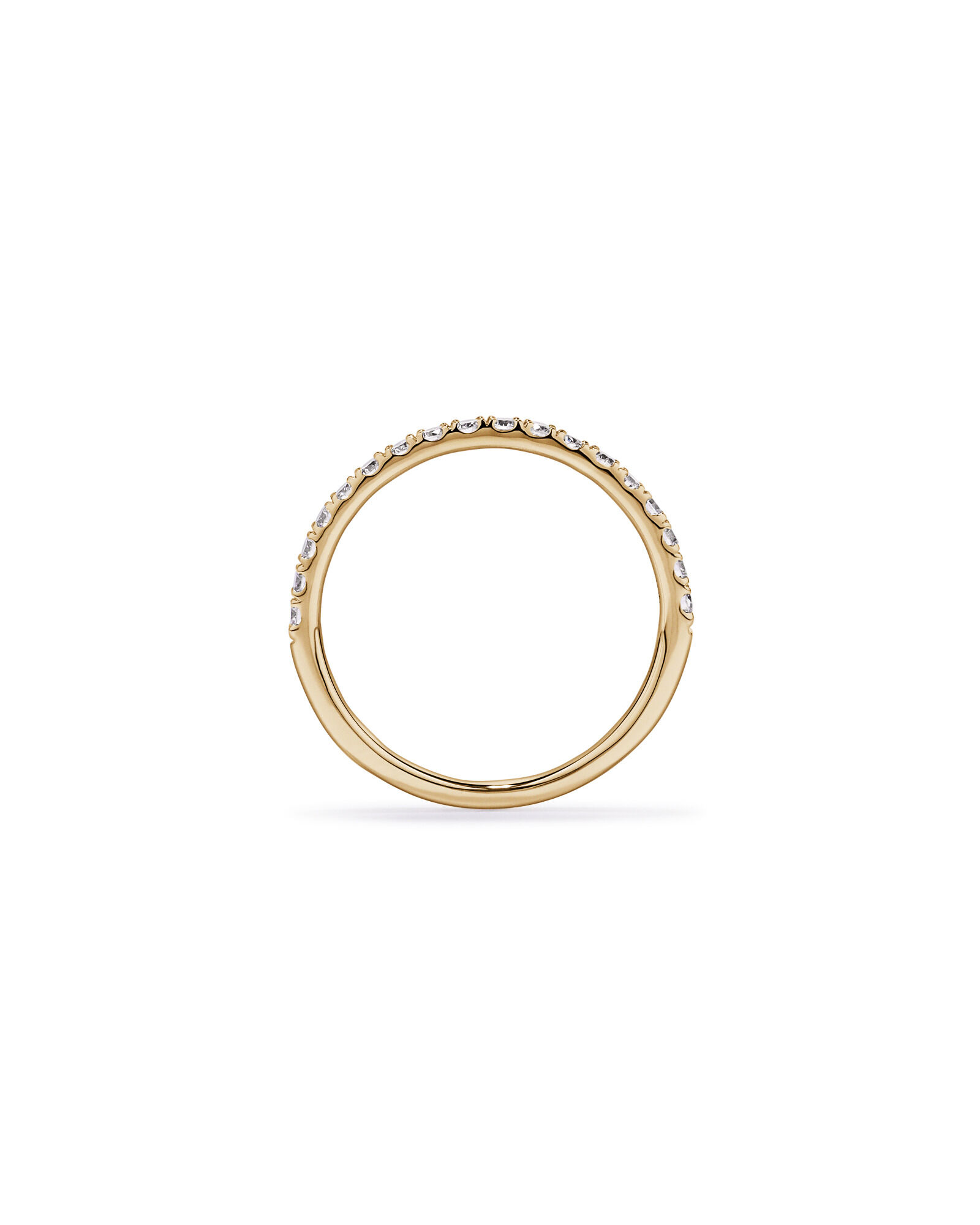 0.34TW Round Brilliant Laboratory-Grown Diamond Wedding Band in 14kt Yellow Gold