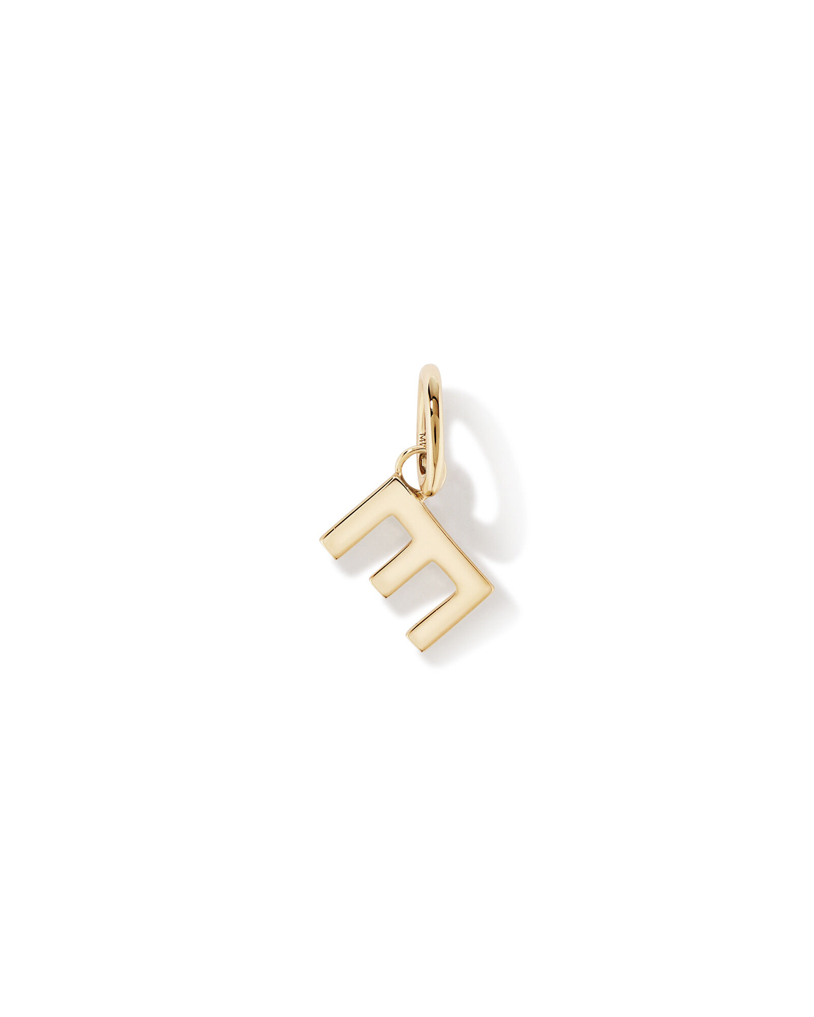 Letter E Initial Pendant in 10kt Yellow Gold