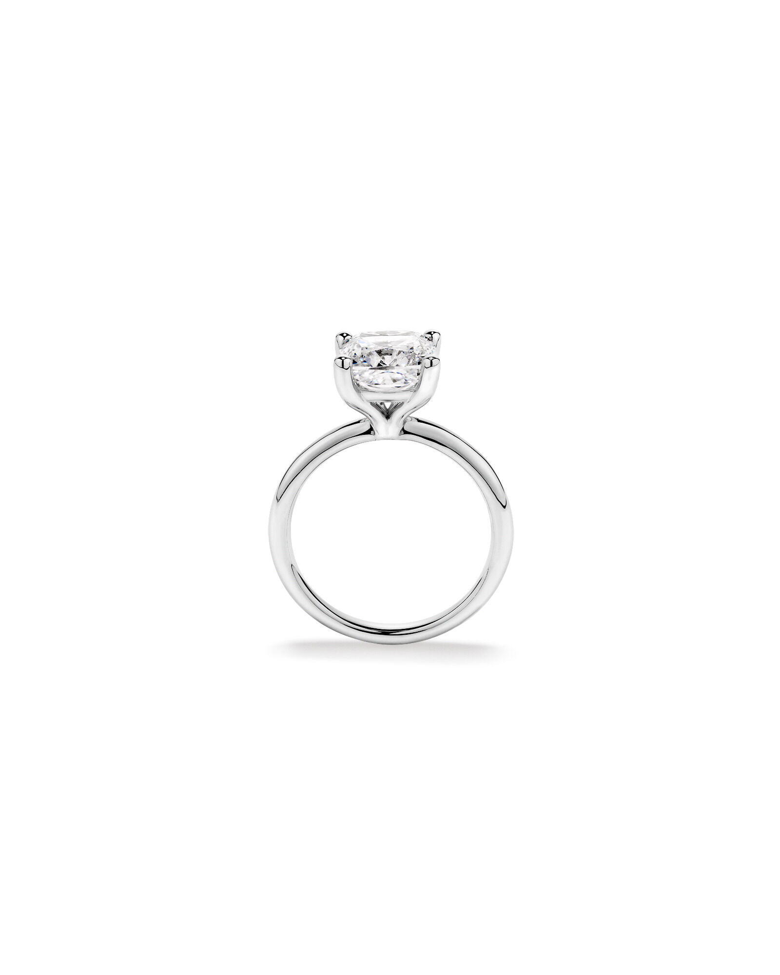 3.00 Carat TW Cushion Cut Laboratory-Grown Diamond Solitaire Engagement Ring in Platinum