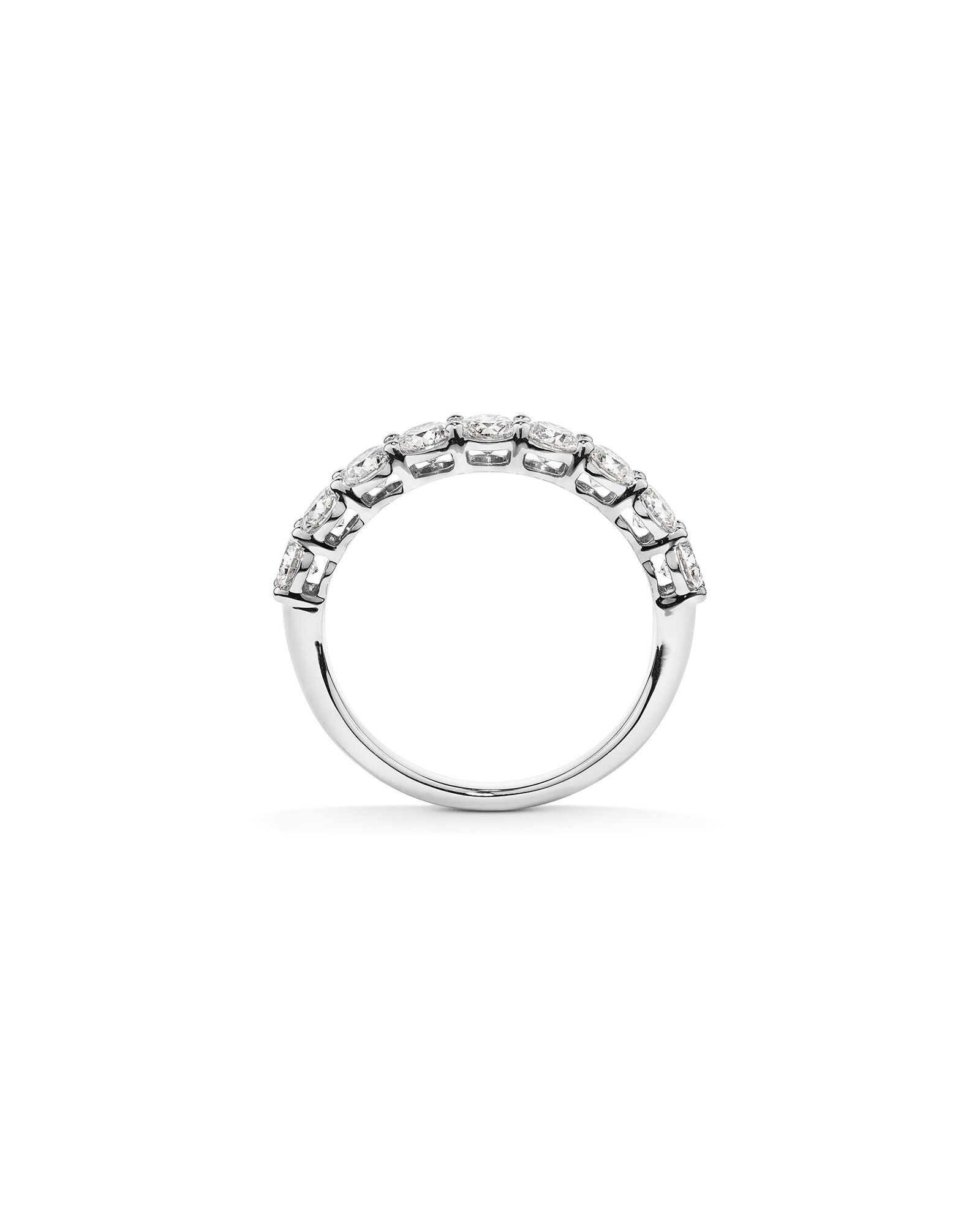 1.30 Carat TW Round Brilliant Laboratory-Grown Diamond Wedding Ring in 14kt White Gold