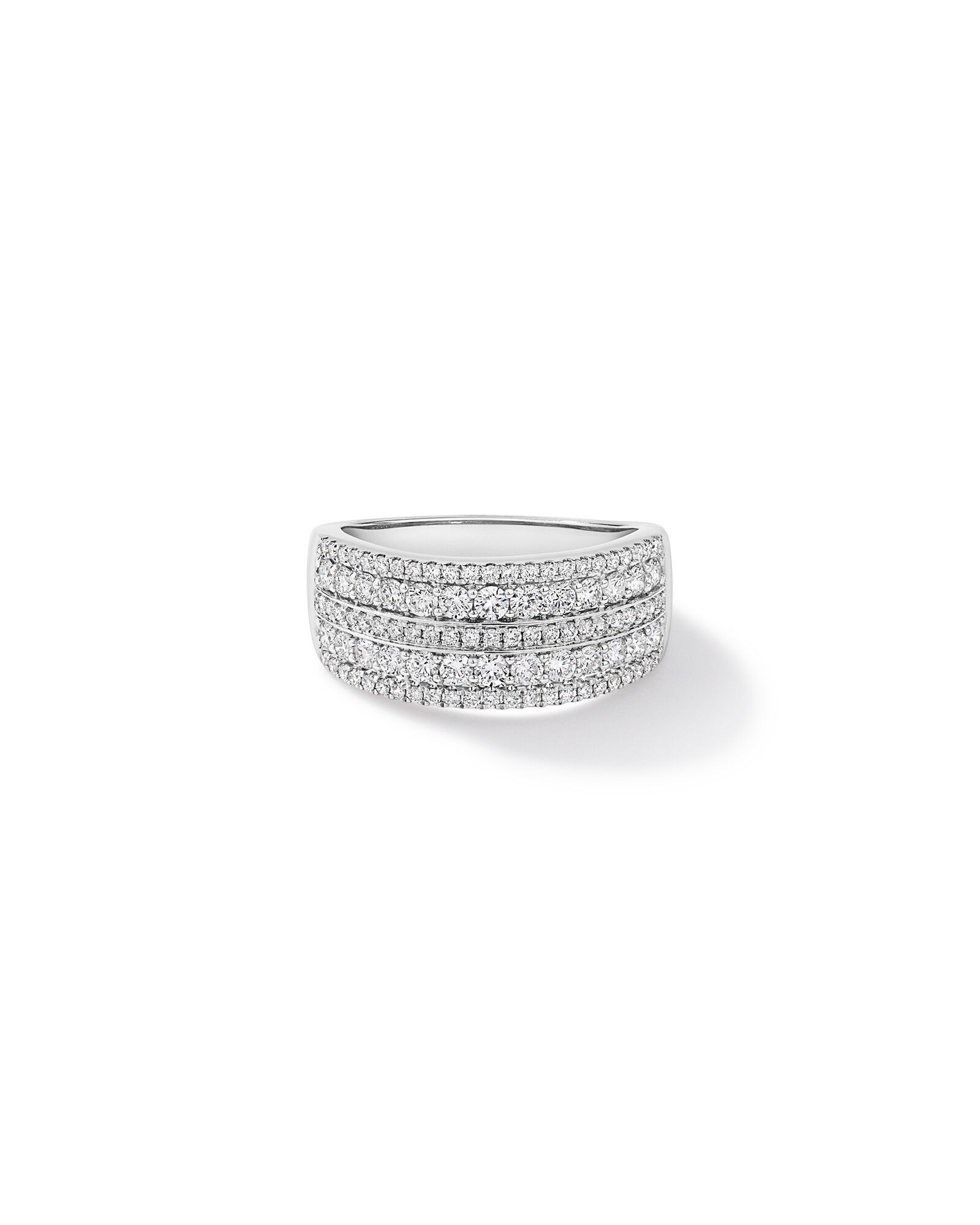 1.00TW Lab Diamond Wide Ring in 10kt White Gold