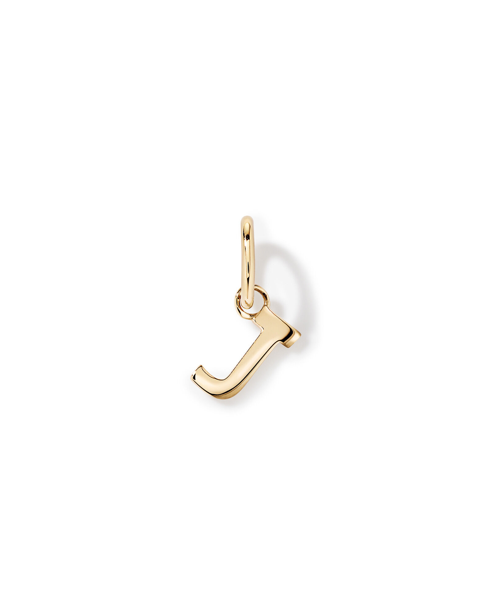 Letter J Initial Pendant in 10kt Yellow Gold