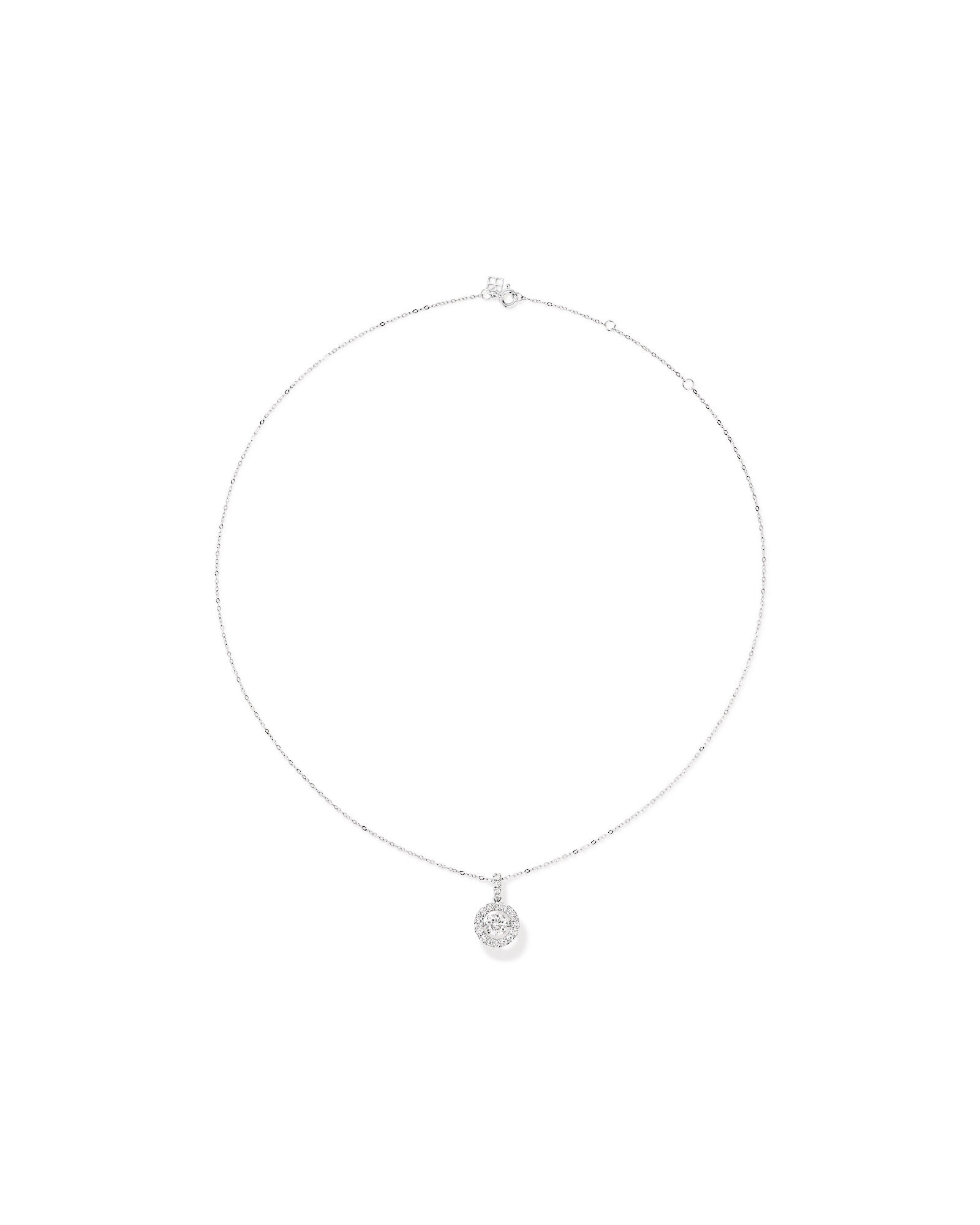 Lume Lab Round Pendant with 1.00 Carat TW of Laboratory-Grown Diamonds in 10kt White Gold