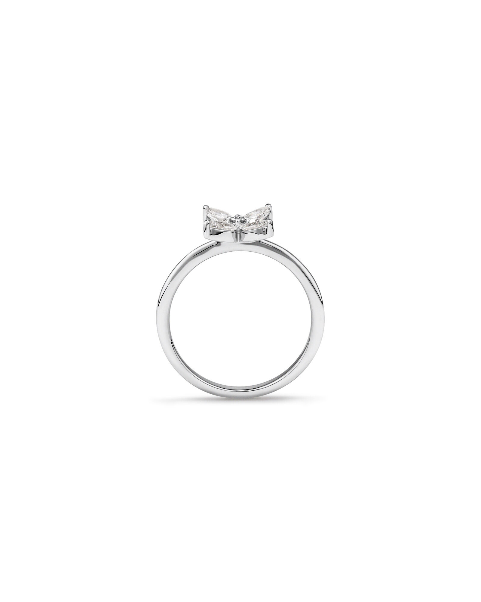 0.62 Carat TW Floret Laboratory-Grown Diamond Ring in 10kt White Gold