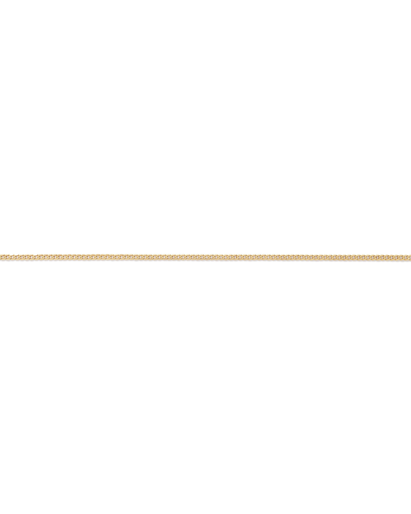 55cm (22") 3.75mm Width Solid Flat Bevelled Curb Chain in 10kt Yellow Gold