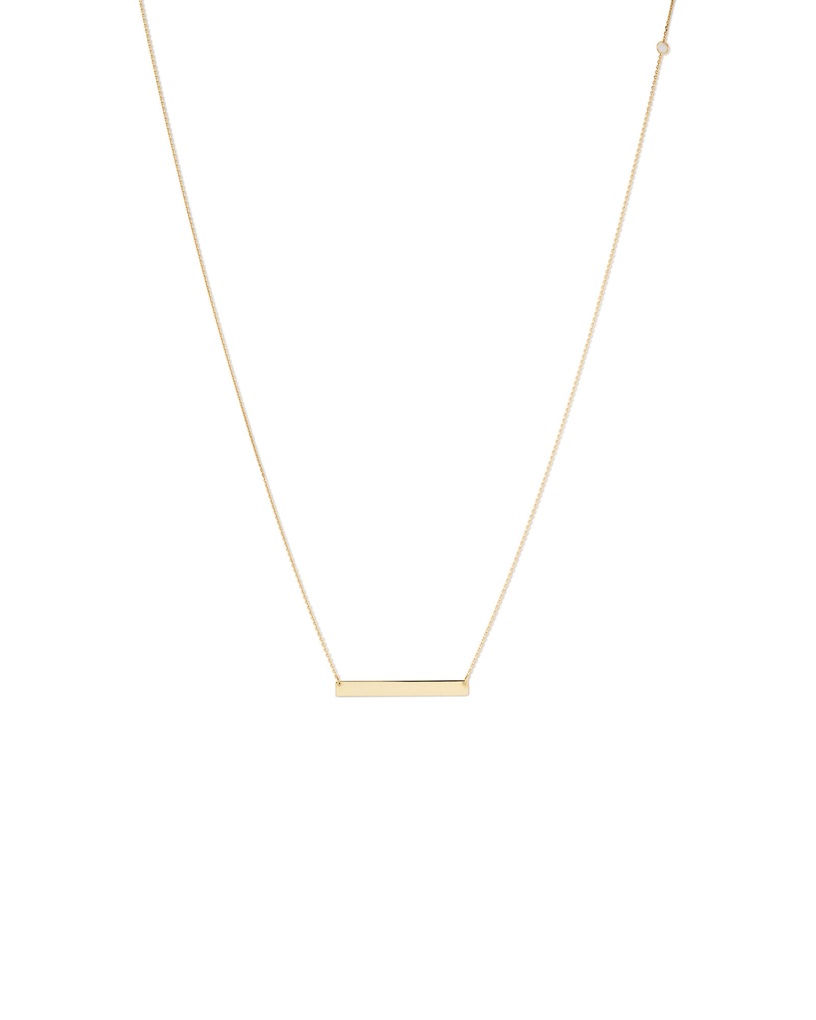 Engravable Bar Necklace in 10kt Yellow Gold