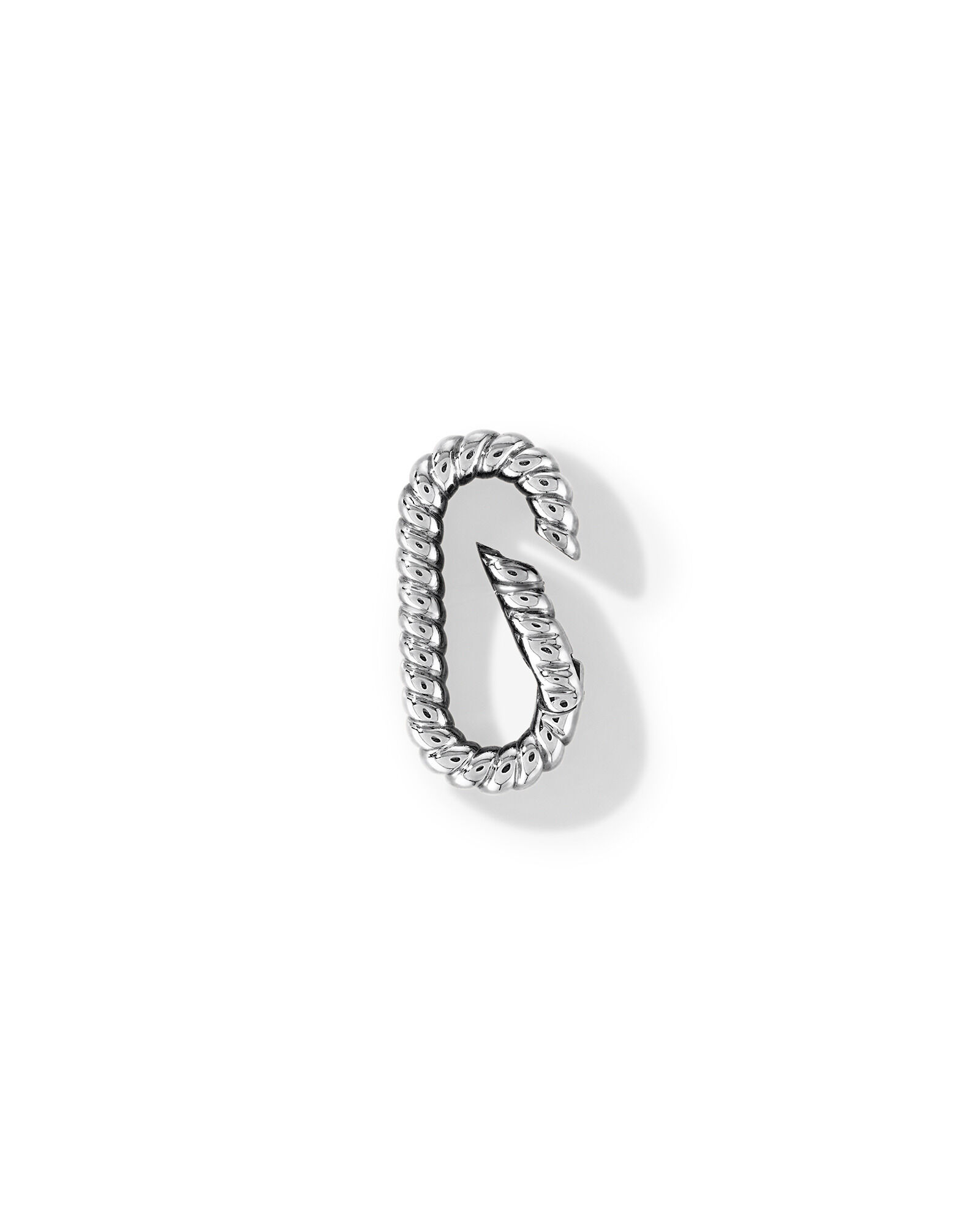 Twisted Paperclip Pendant Connector in Sterling Silver