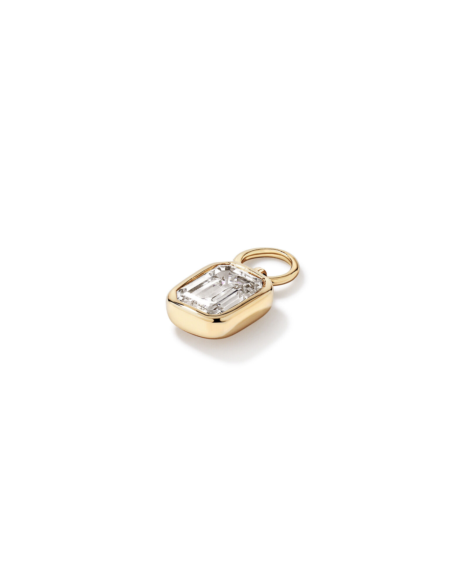 Emerald-Cut Laboratory-Grown Diamond Single Earring Charm with 0.30 Carat TW in 10kt Yellow Gold