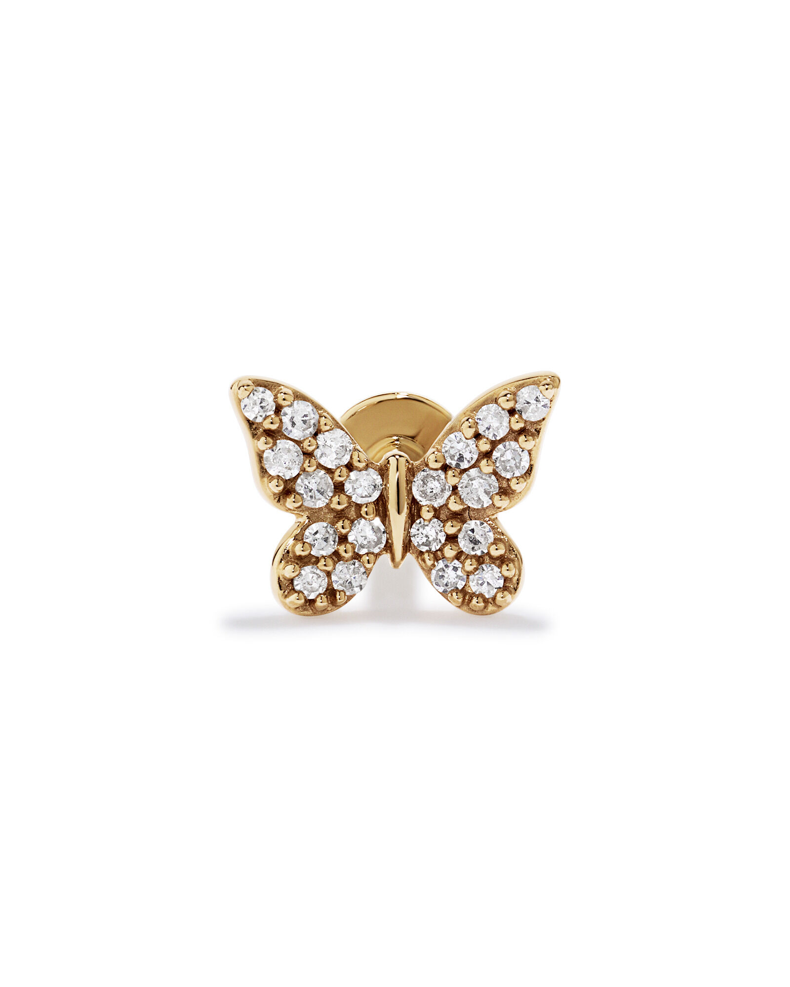 0.06TW Butterfly Helix Stud in 10kt Gold