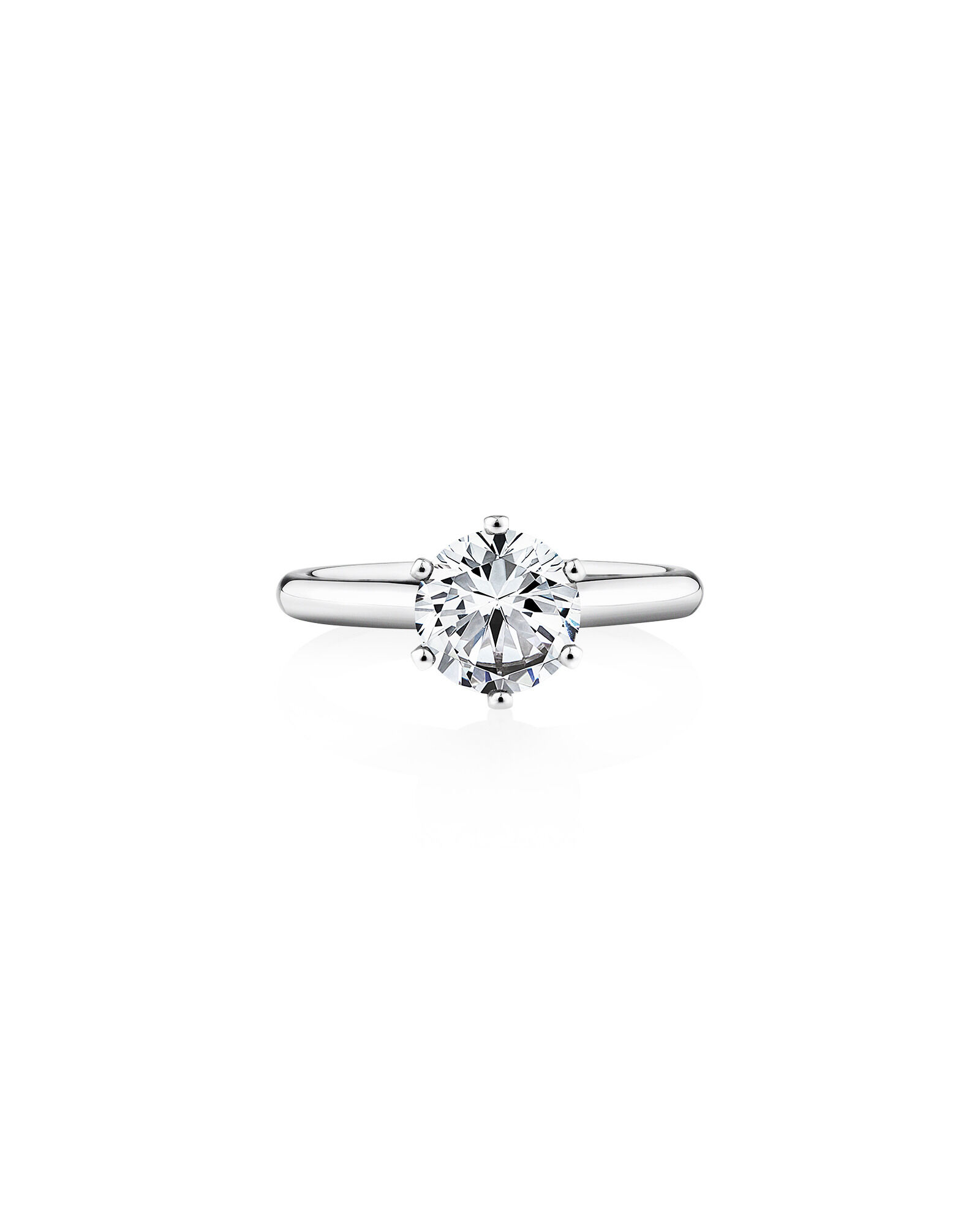 Certified Solitaire Engagement Ring with a 1.50 Carat TW Diamond in 18kt White Gold