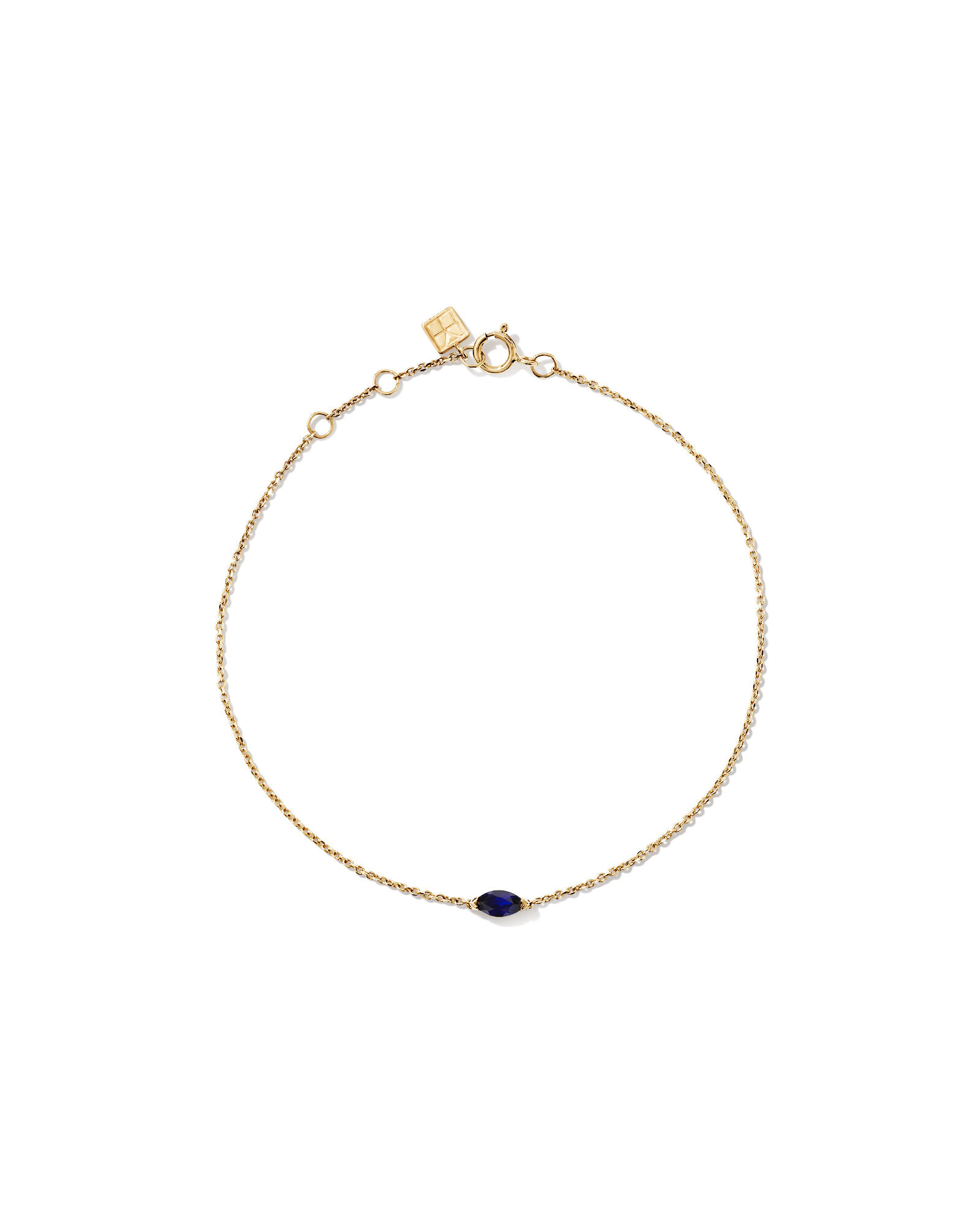 East West Marquise-Cut Created Sapphire Bracelet in 10kt Yellow Gold