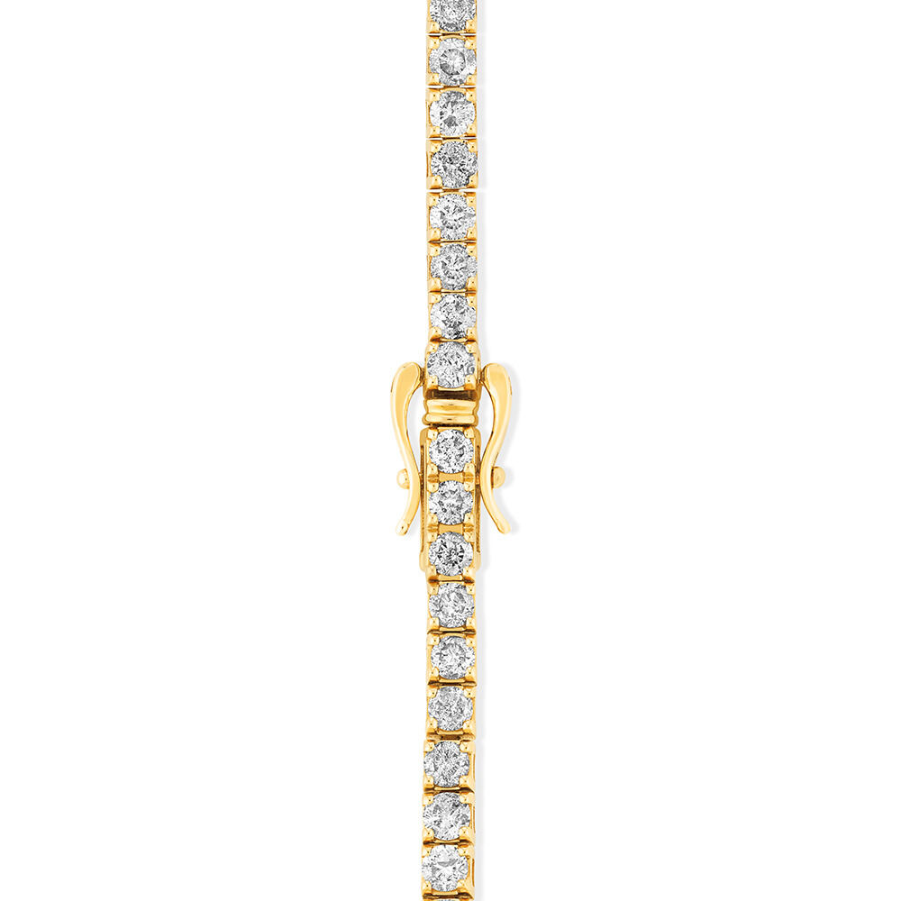 4.92 Carat TW Diamond Tennis Bracelet in 10kt Yellow Gold