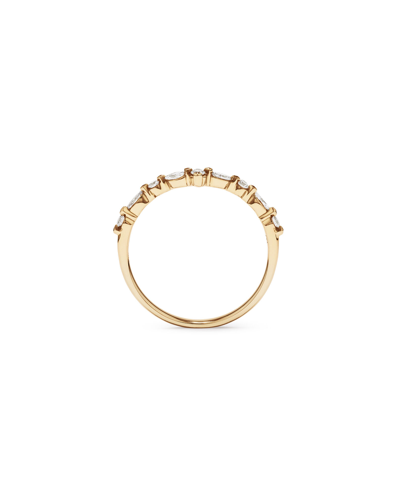 0.25 Carat TW Diamond Chevron Wedding Ring in 14kt Yellow Gold