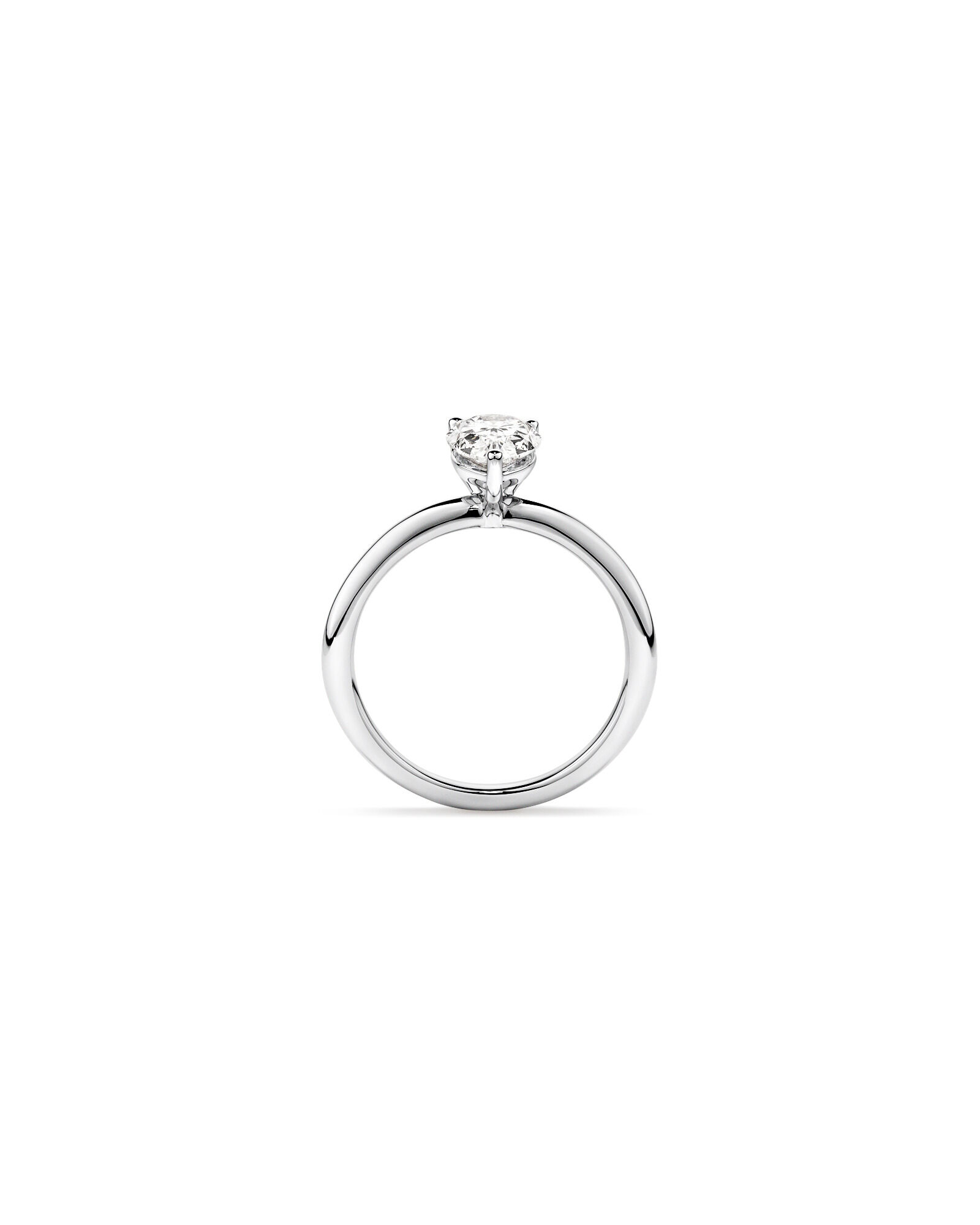 1.25 Carat TW Pear Laboratory-Grown Diamond Solitaire Engagement ring in 14kt White Gold